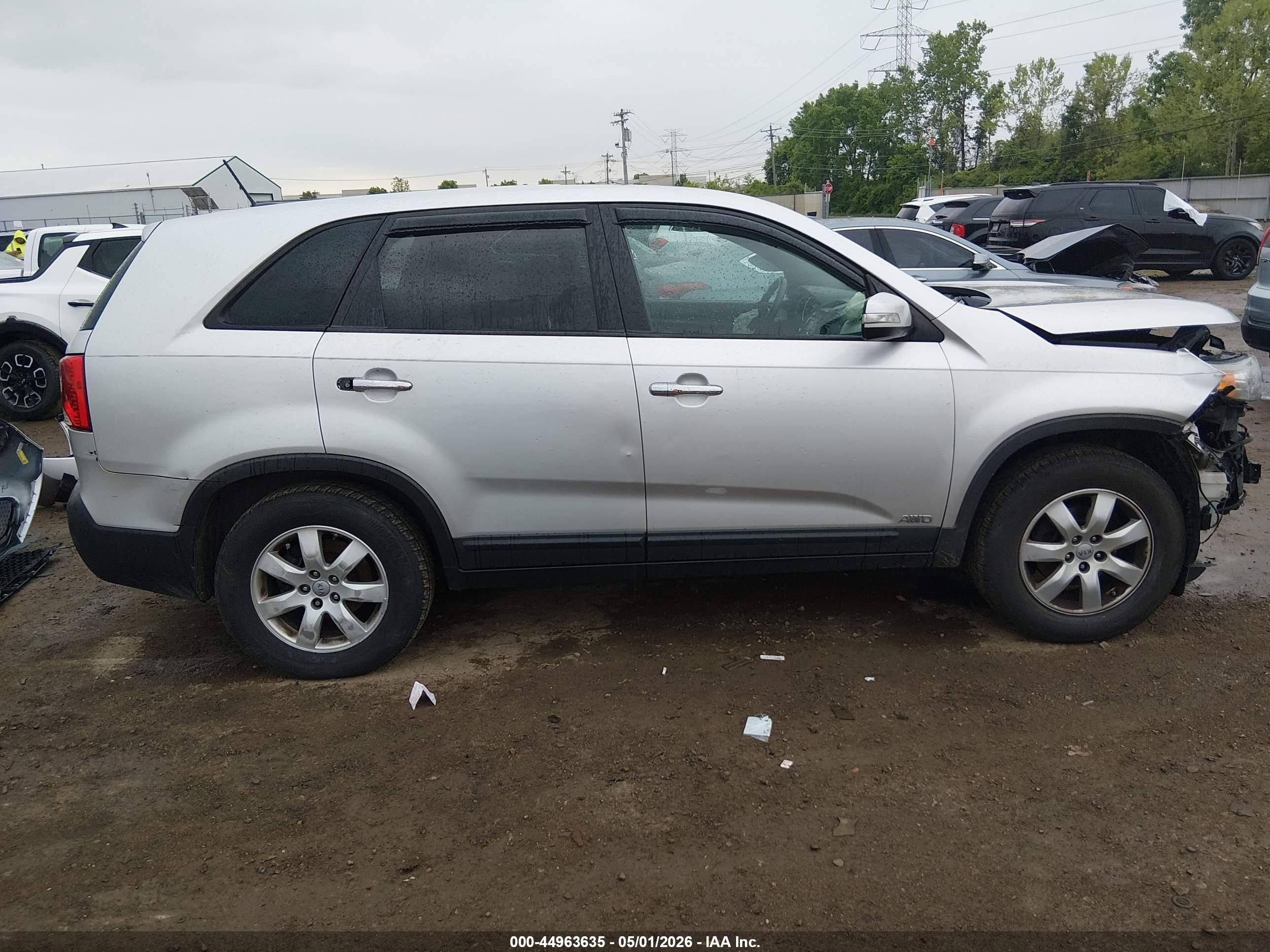 2012 Kia Sorento Lx Silver vin: 5XYKTCA60CG275547