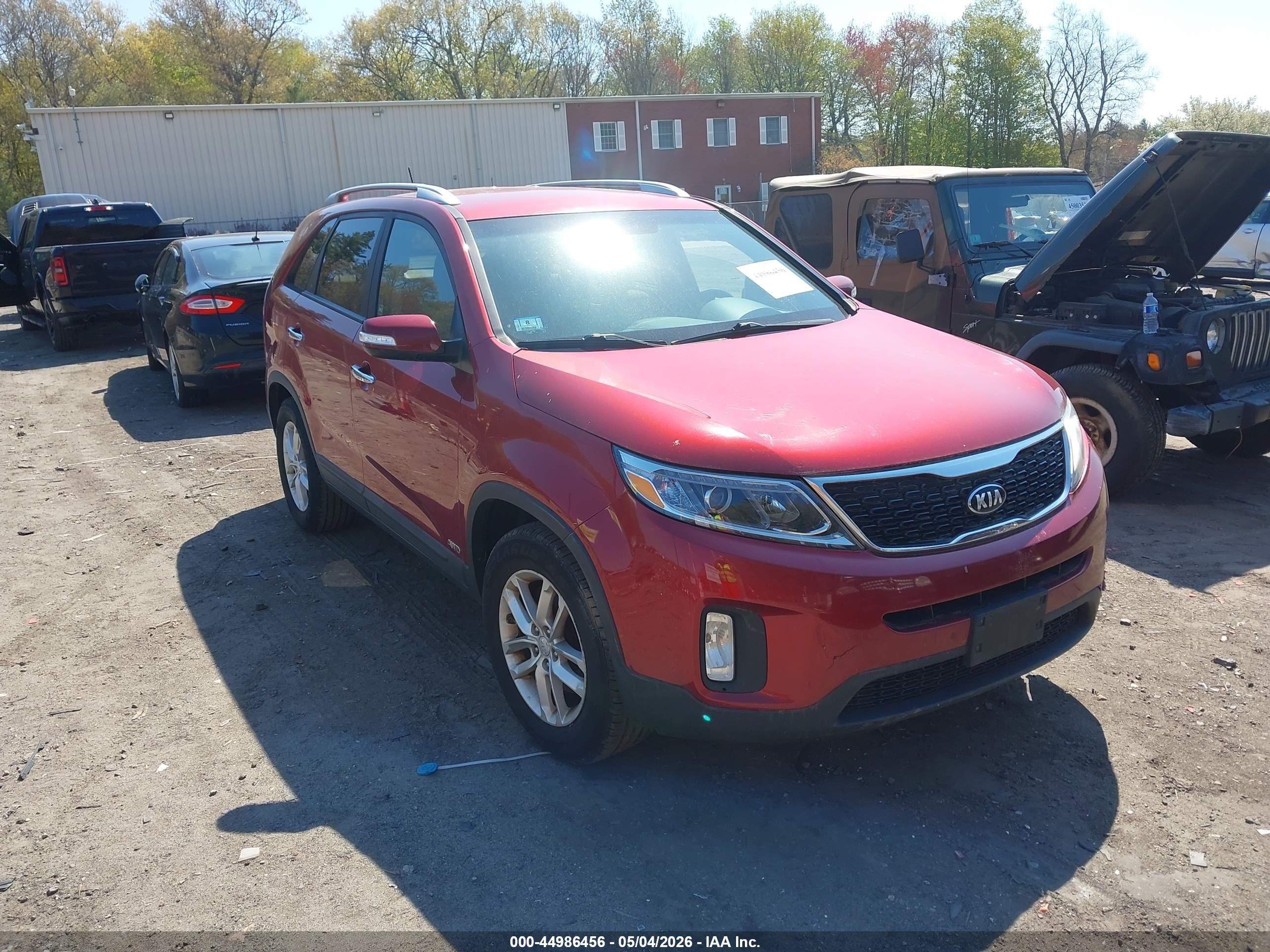 2014 Kia Sorento Lx Red vin: 5XYKTCA60EG541166