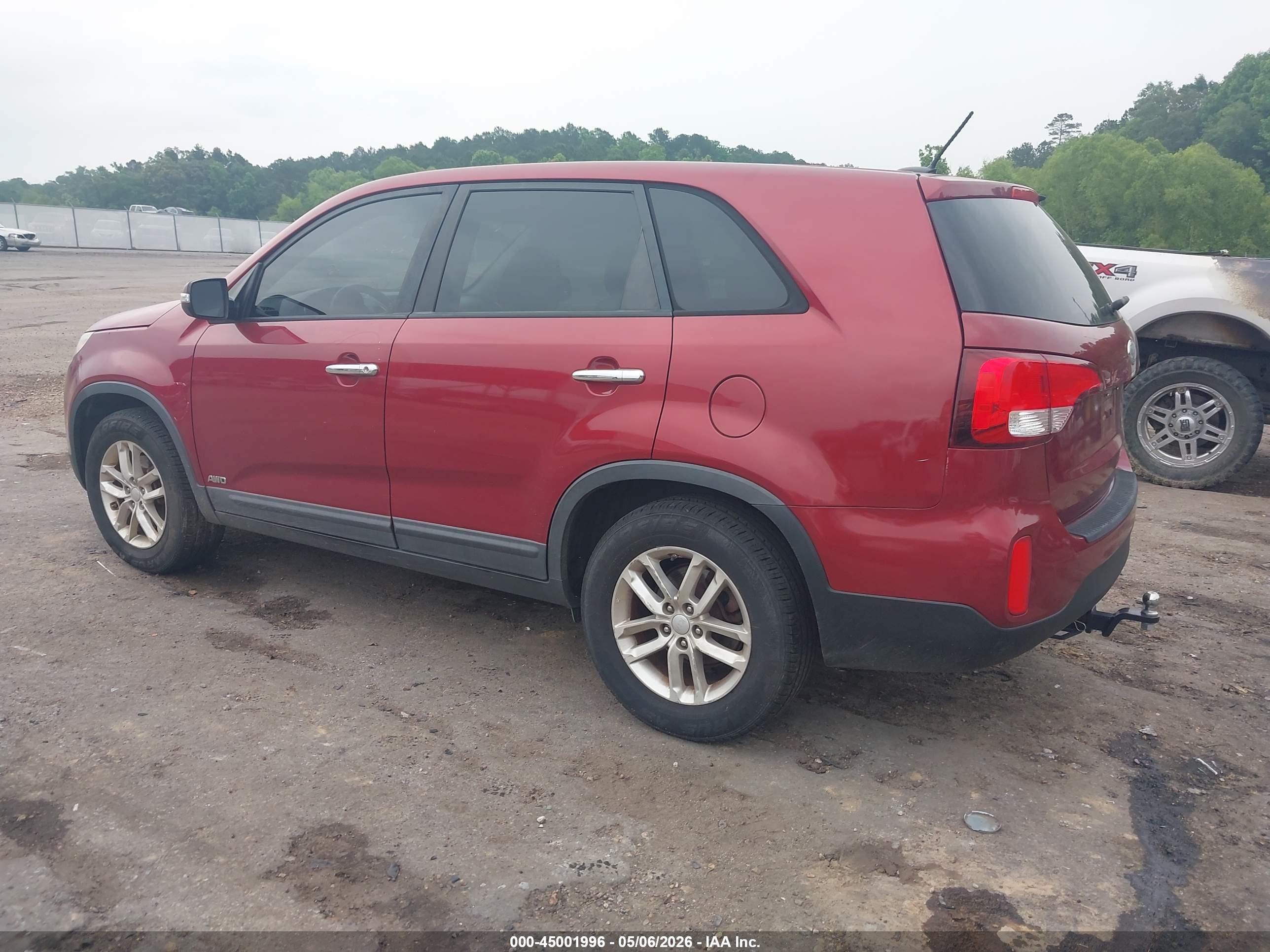 2014 Kia Sorento Lx Red vin: 5XYKTCA60EG545217