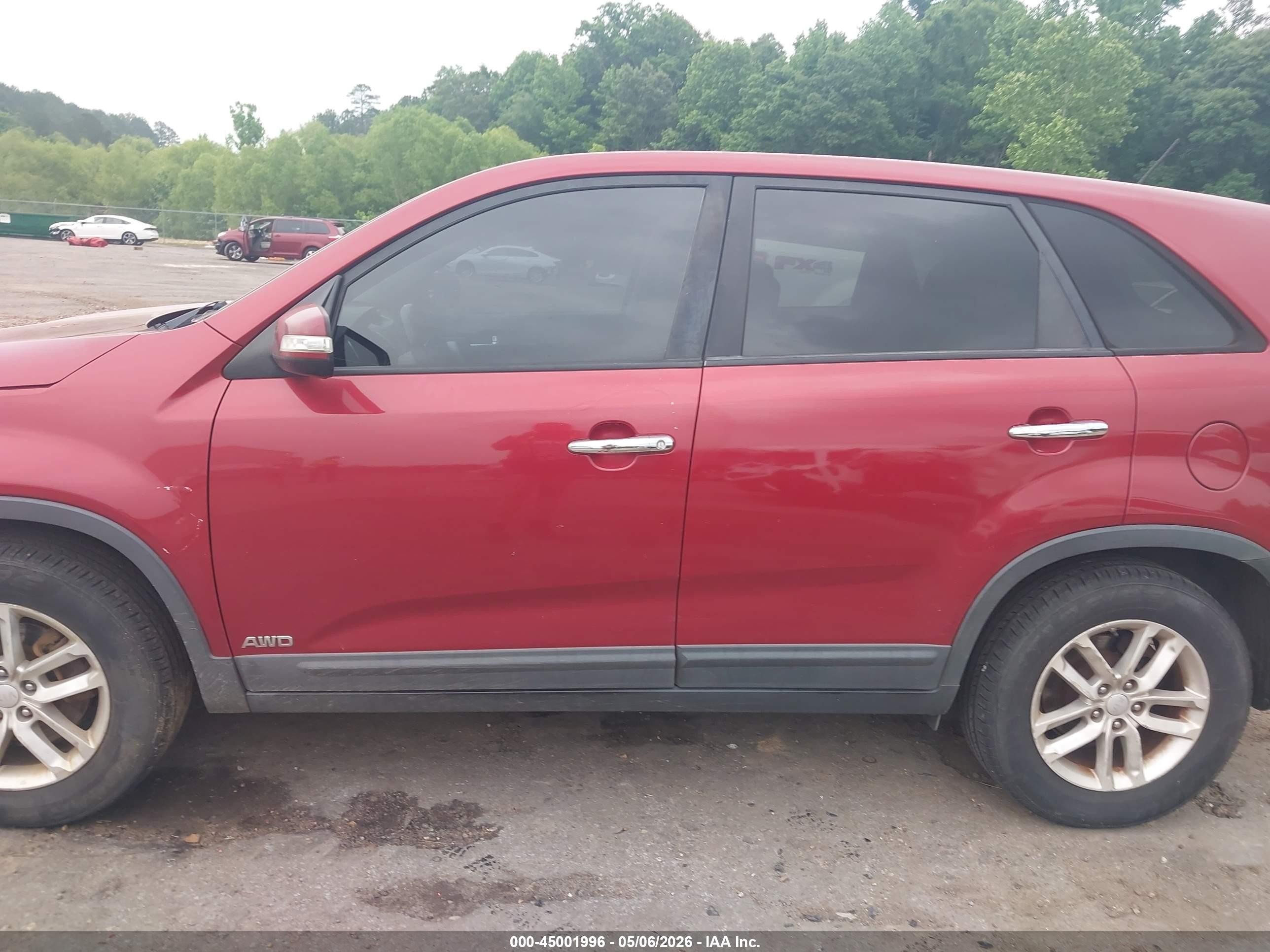 2014 Kia Sorento Lx Red vin: 5XYKTCA60EG545217