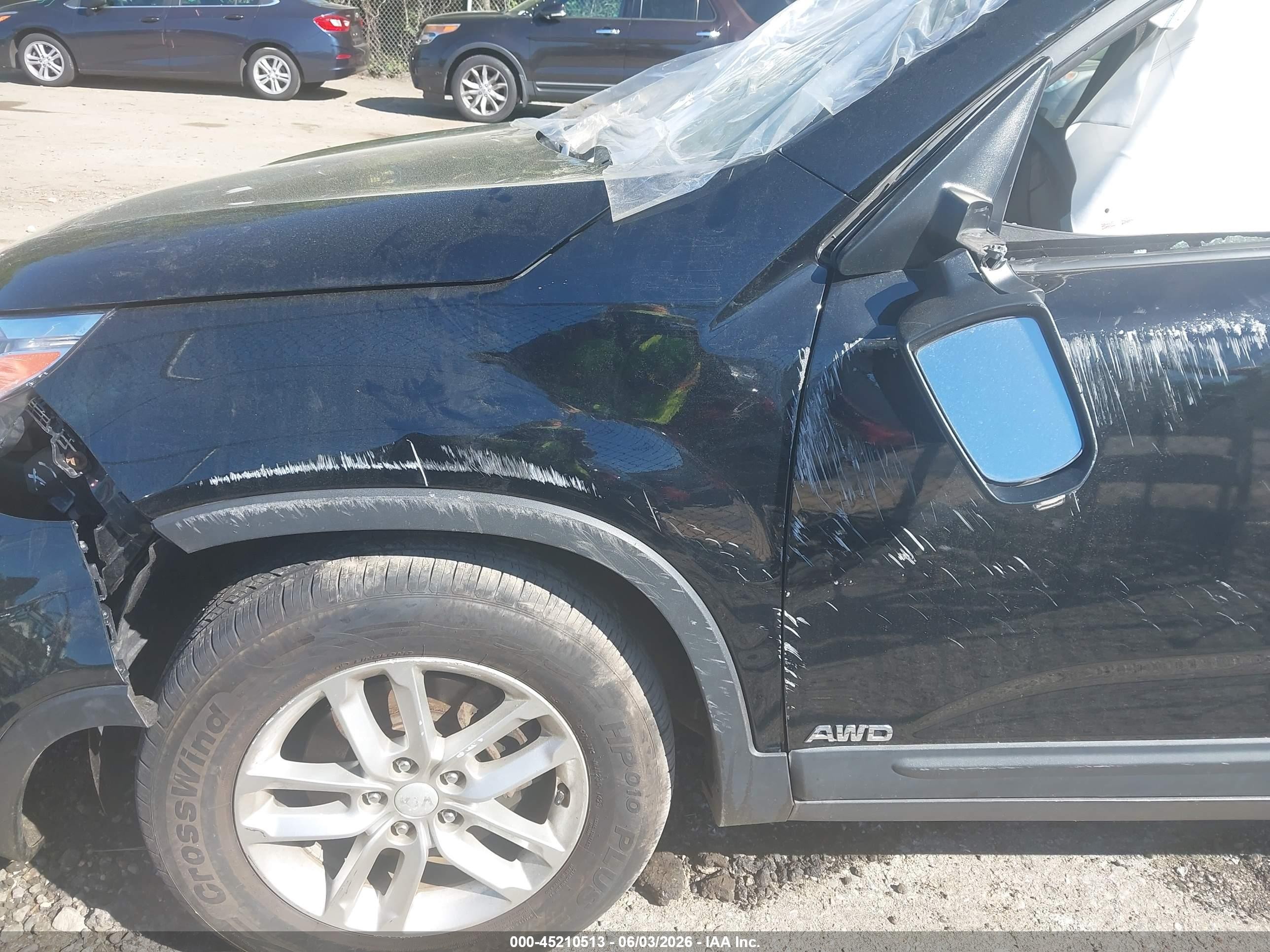 2015 Kia Sorento Lx Черный vin: 5XYKTCA60FG640846