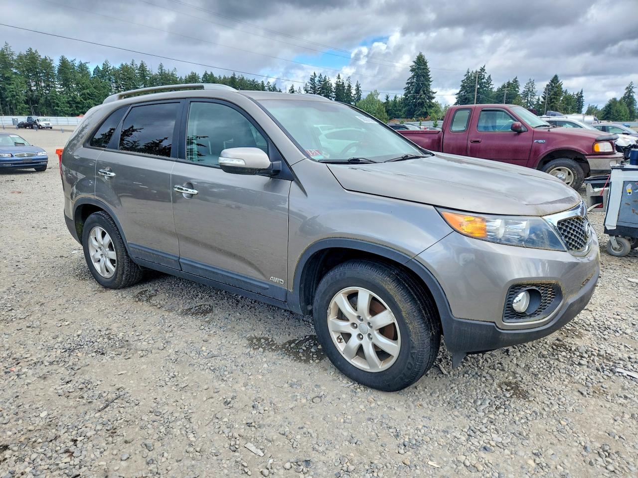 2012 Kia Sorento Lx Gray vin: 5XYKTCA61CG277873