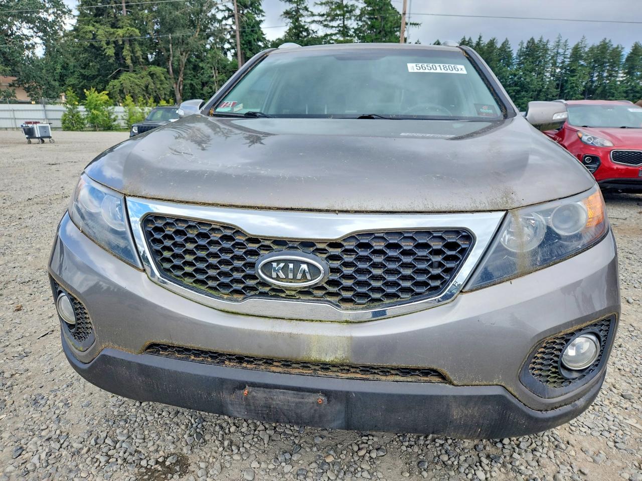 2012 Kia Sorento Lx Gray vin: 5XYKTCA61CG277873