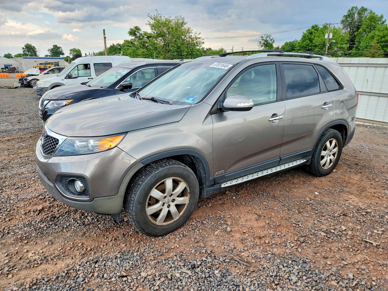 2013 Kia Sorento Lx Gray vin: 5XYKTCA61DG347261