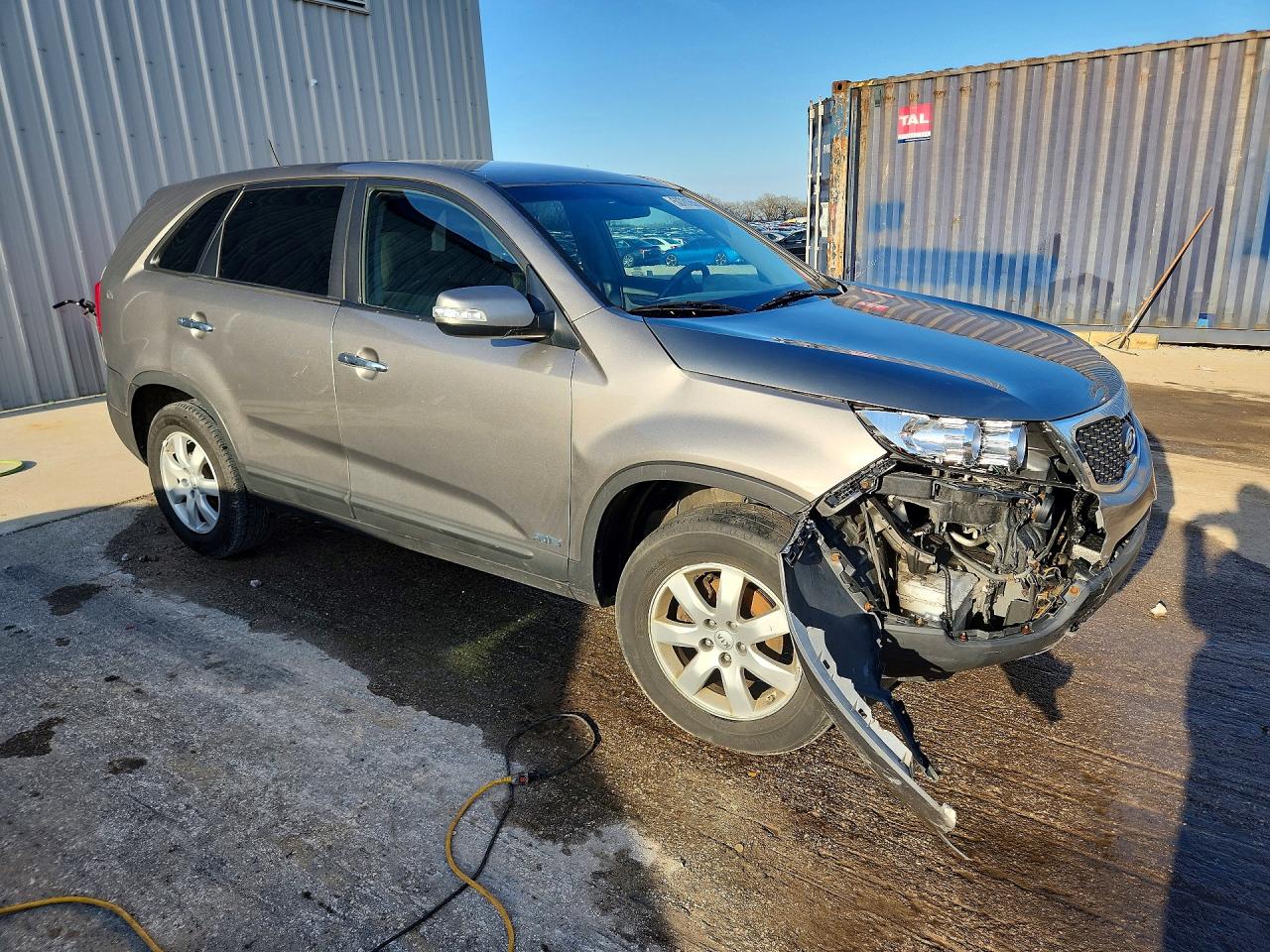 2013 Kia Sorento Lx Silver vin: 5XYKTCA61DG400184