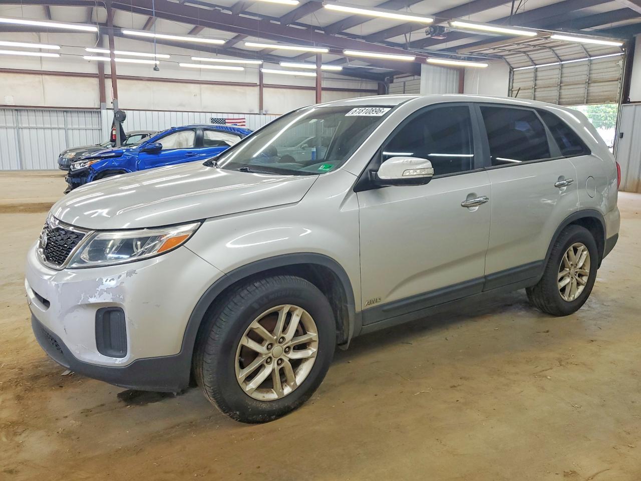2014 Kia Sorento Lx Silver vin: 5XYKTCA61EG429315