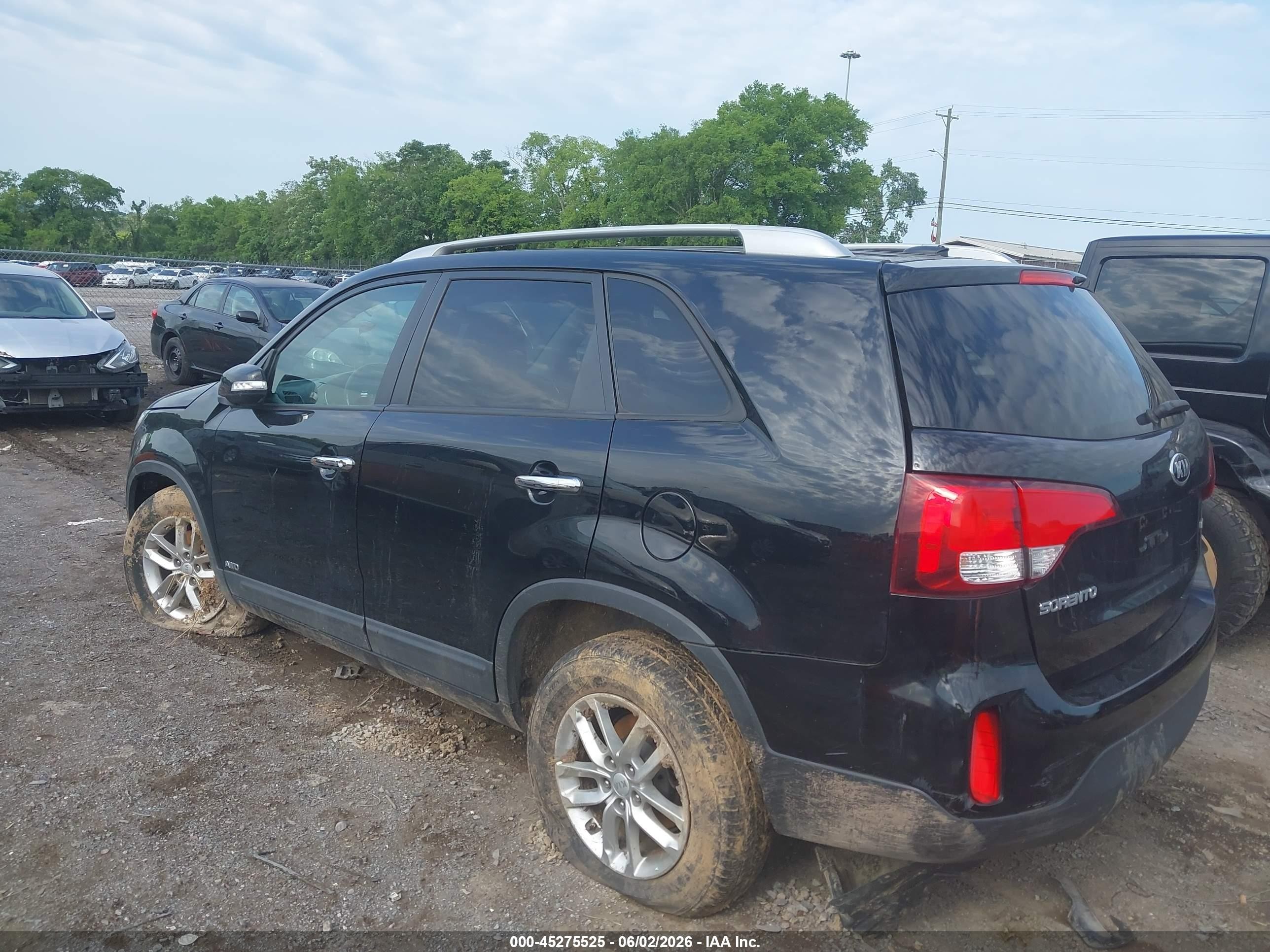 2014 Kia Sorento Lx Черный vin: 5XYKTCA61EG539670