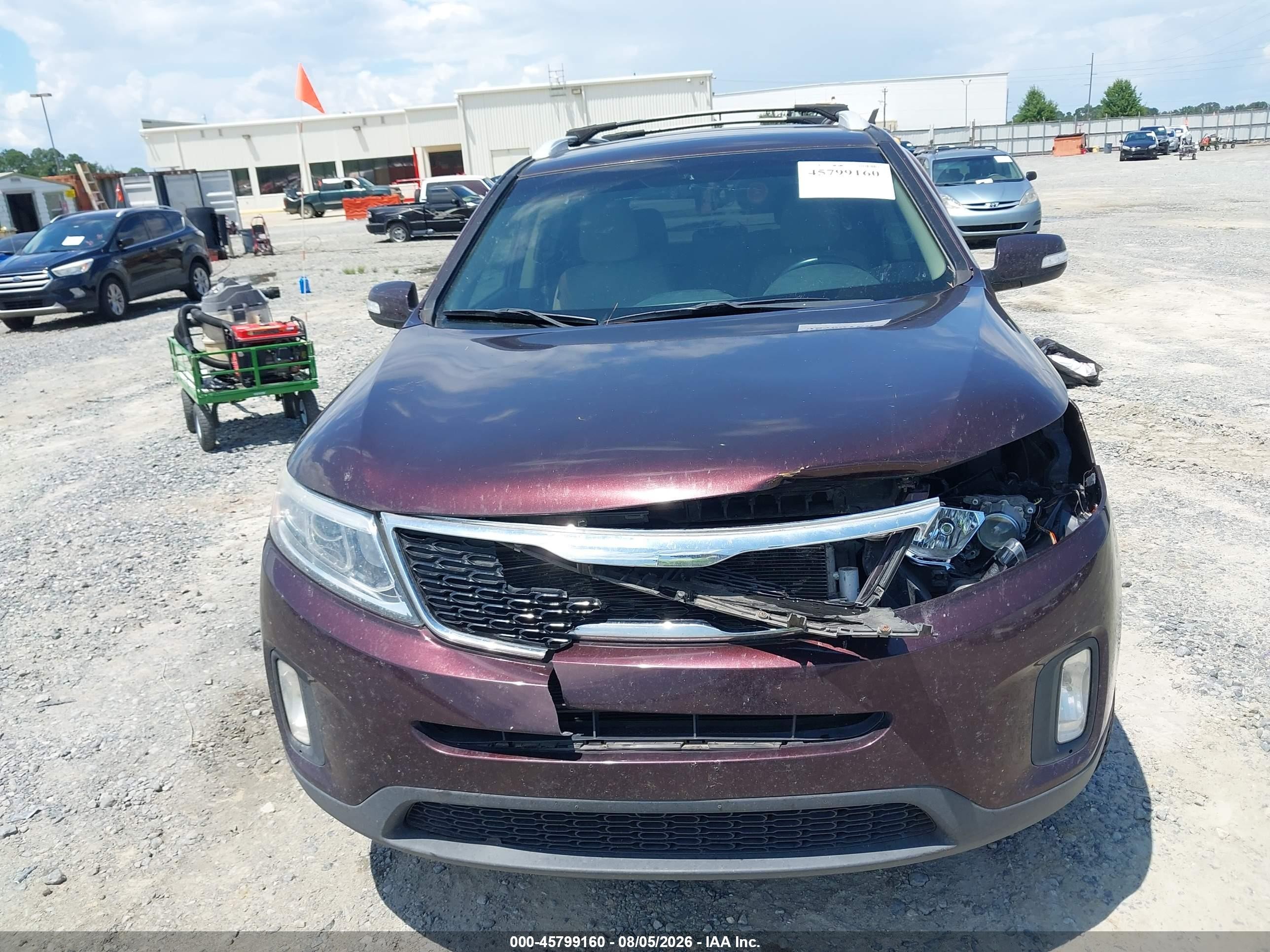2014 Kia Sorento Lx Maroon vin: 5XYKTCA61EG549471