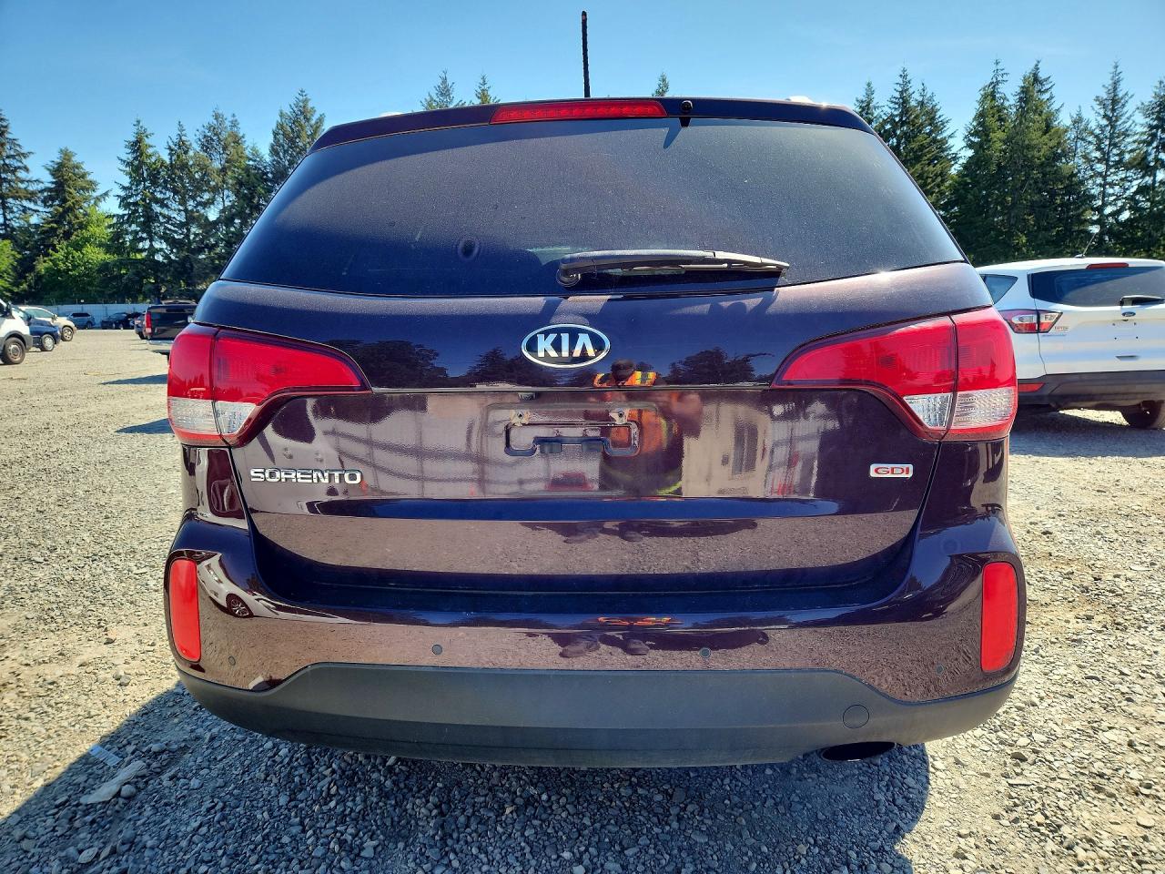 2015 Kia Sorento Lx Burgundy vin: 5XYKTCA61FG561010