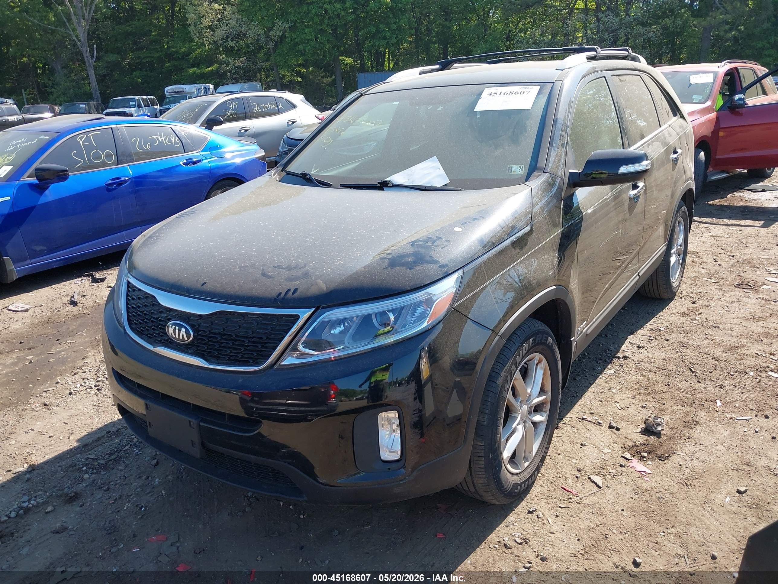 2015 Kia Sorento Lx Black vin: 5XYKTCA61FG608049