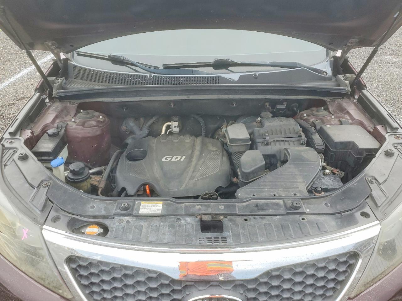2012 Kia Sorento Lx Burgundy vin: 5XYKTCA62CG250827