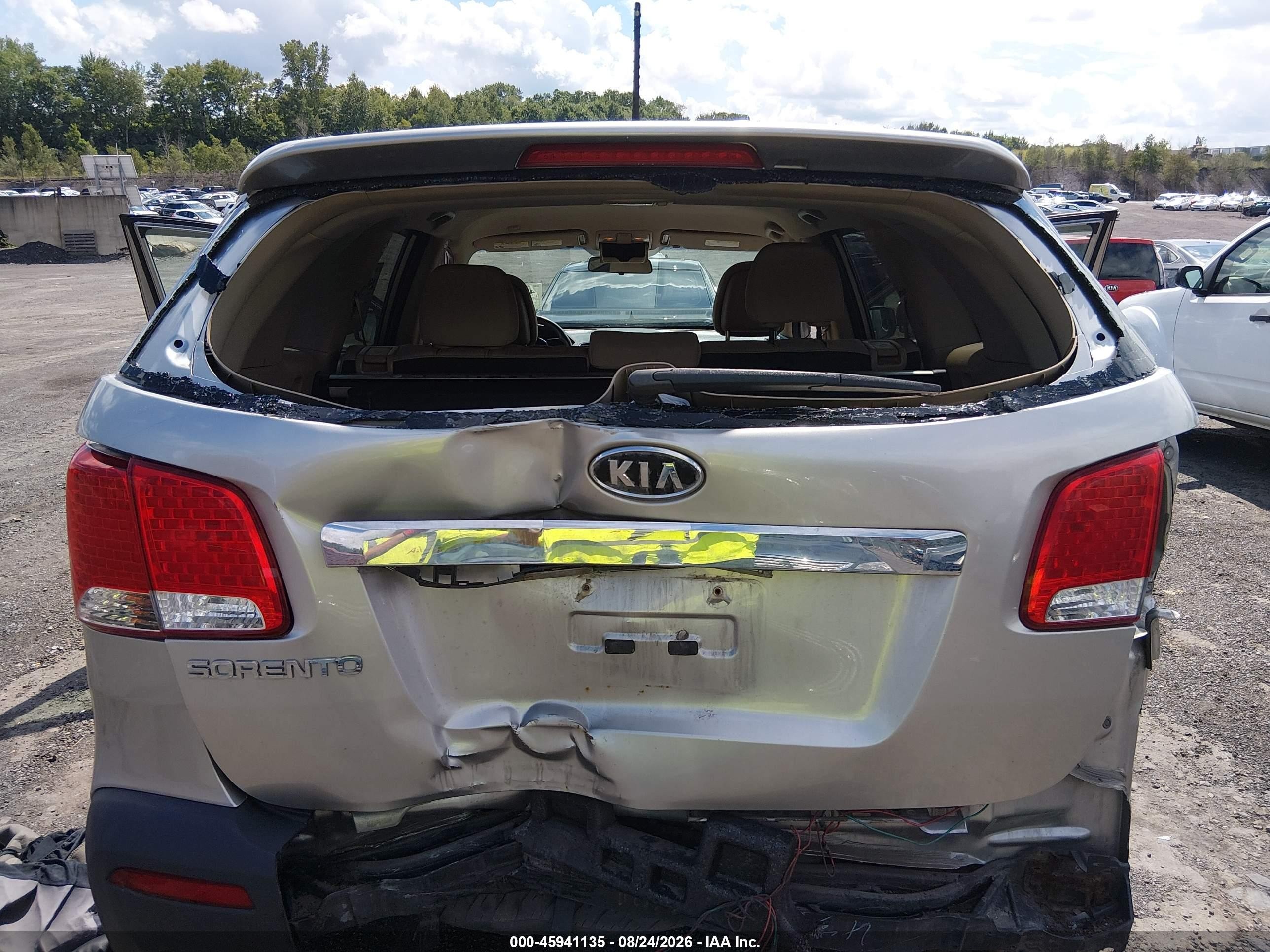 2013 Kia Sorento Lx Gray vin: 5XYKTCA62DG359998