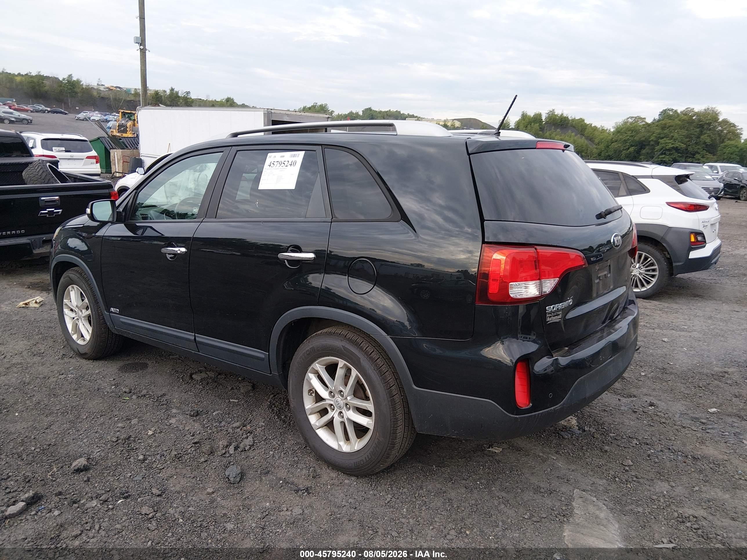 2014 Kia Sorento Lx Black vin: 5XYKTCA62EG450271