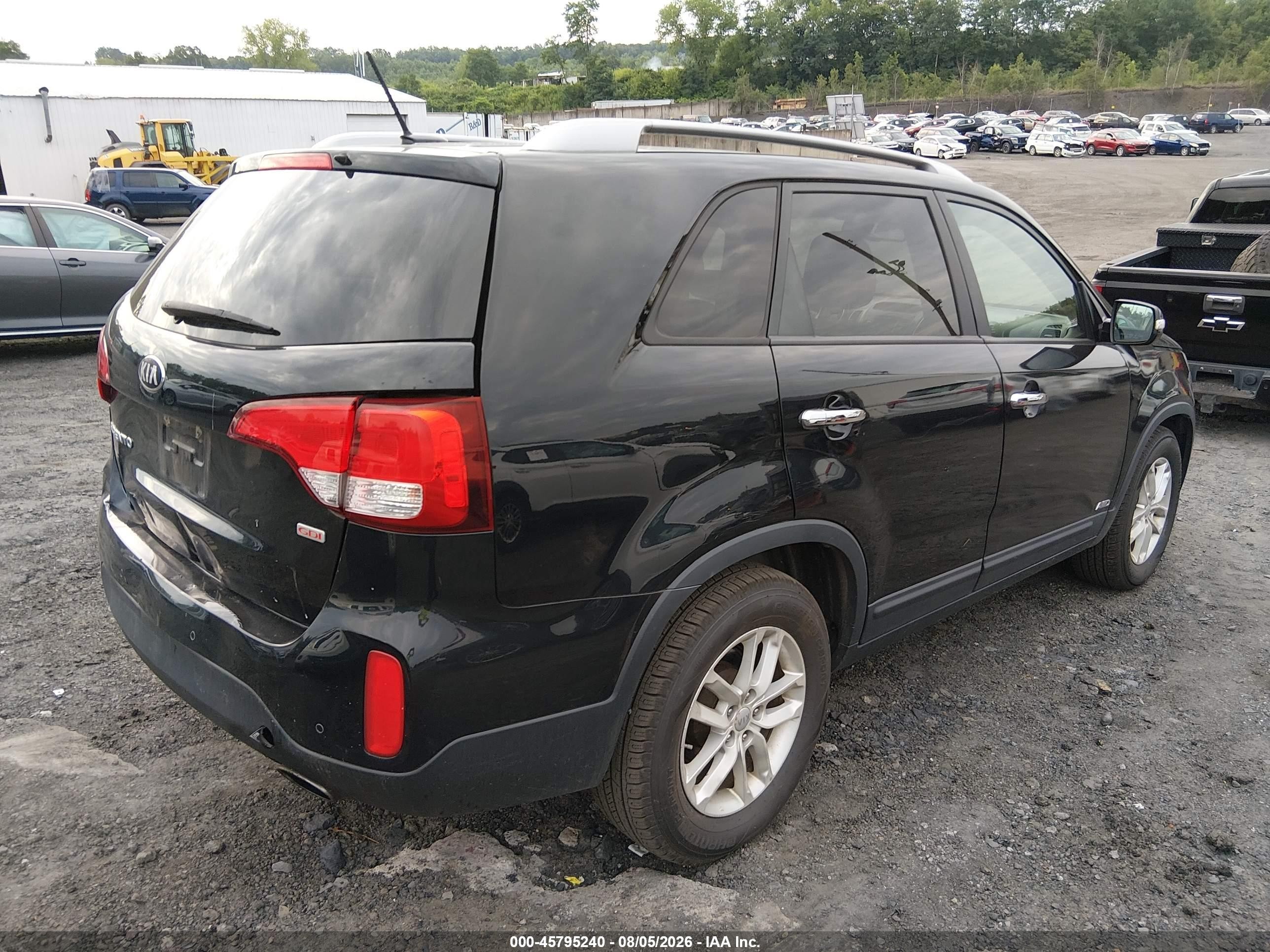 2014 Kia Sorento Lx Black vin: 5XYKTCA62EG450271