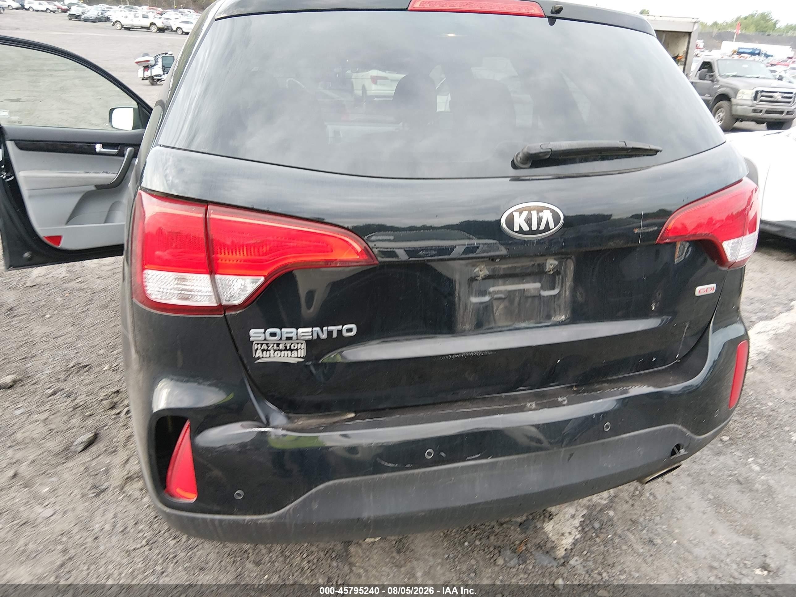 2014 Kia Sorento Lx Black vin: 5XYKTCA62EG450271