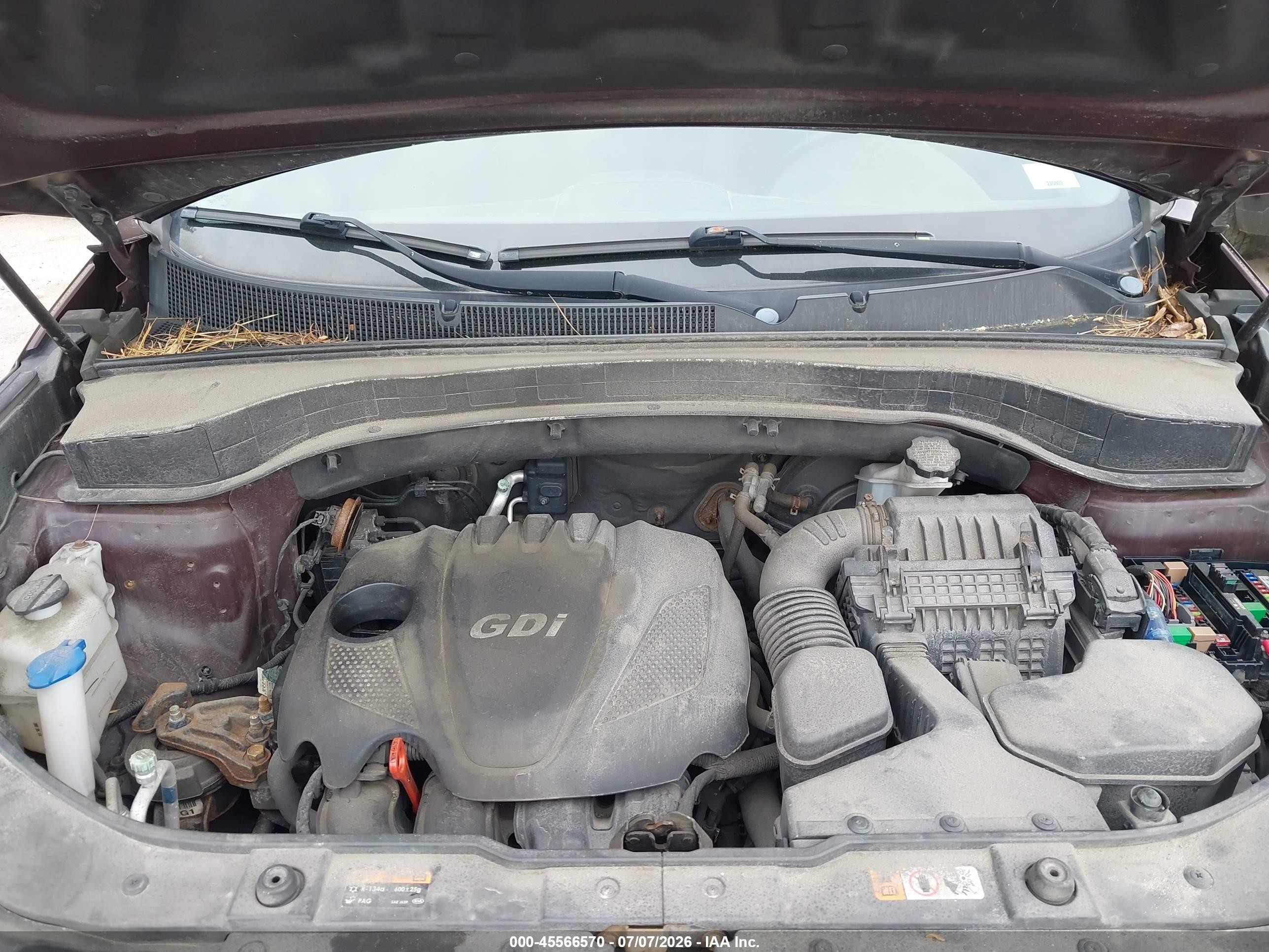 2014 Kia Sorento Lx Бордовый vin: 5XYKTCA62EG506578
