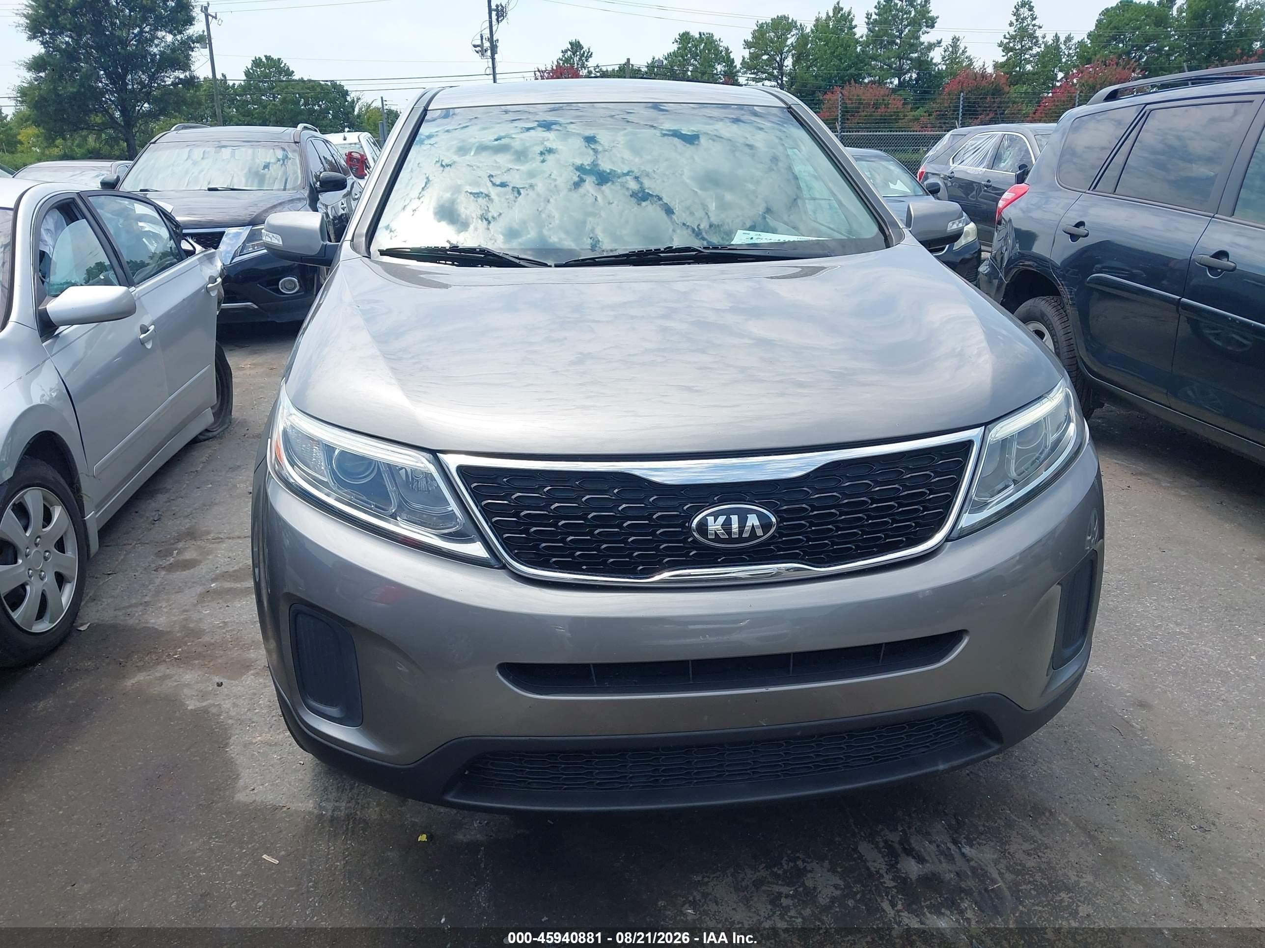 2015 Kia Sorento Lx Gray vin: 5XYKTCA62FG552798
