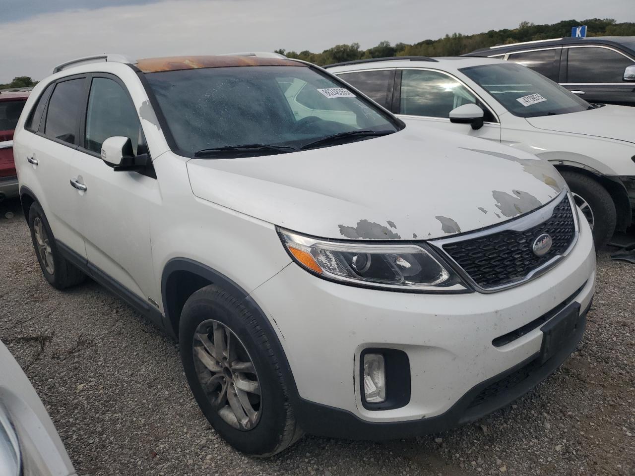 2015 Kia Sorento Lx White vin: 5XYKTCA62FG561890