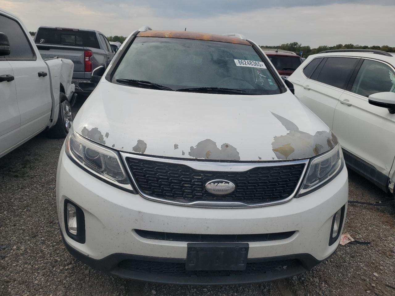 2015 Kia Sorento Lx White vin: 5XYKTCA62FG561890