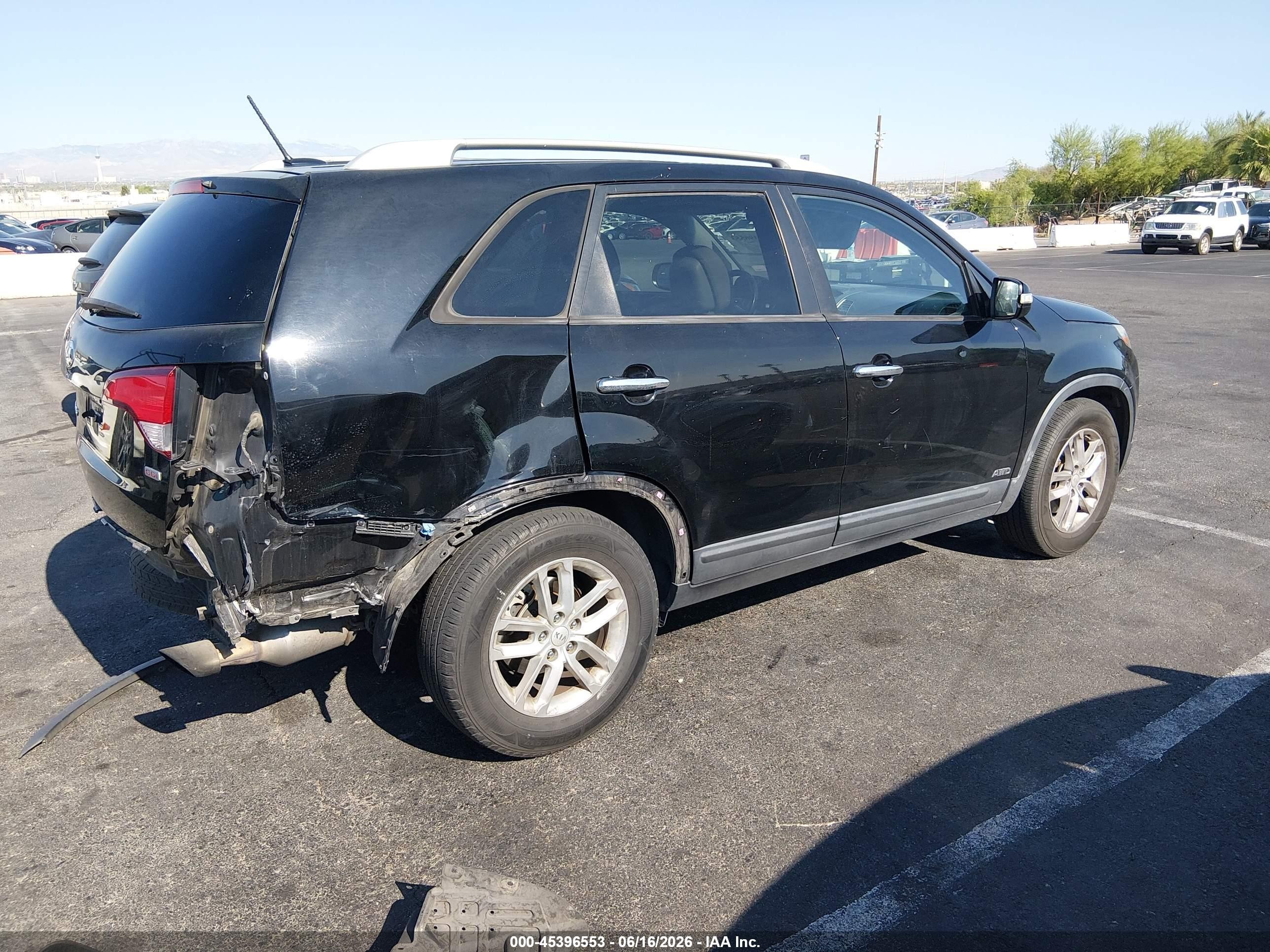 2015 Kia Sorento Lx Black vin: 5XYKTCA62FG594369