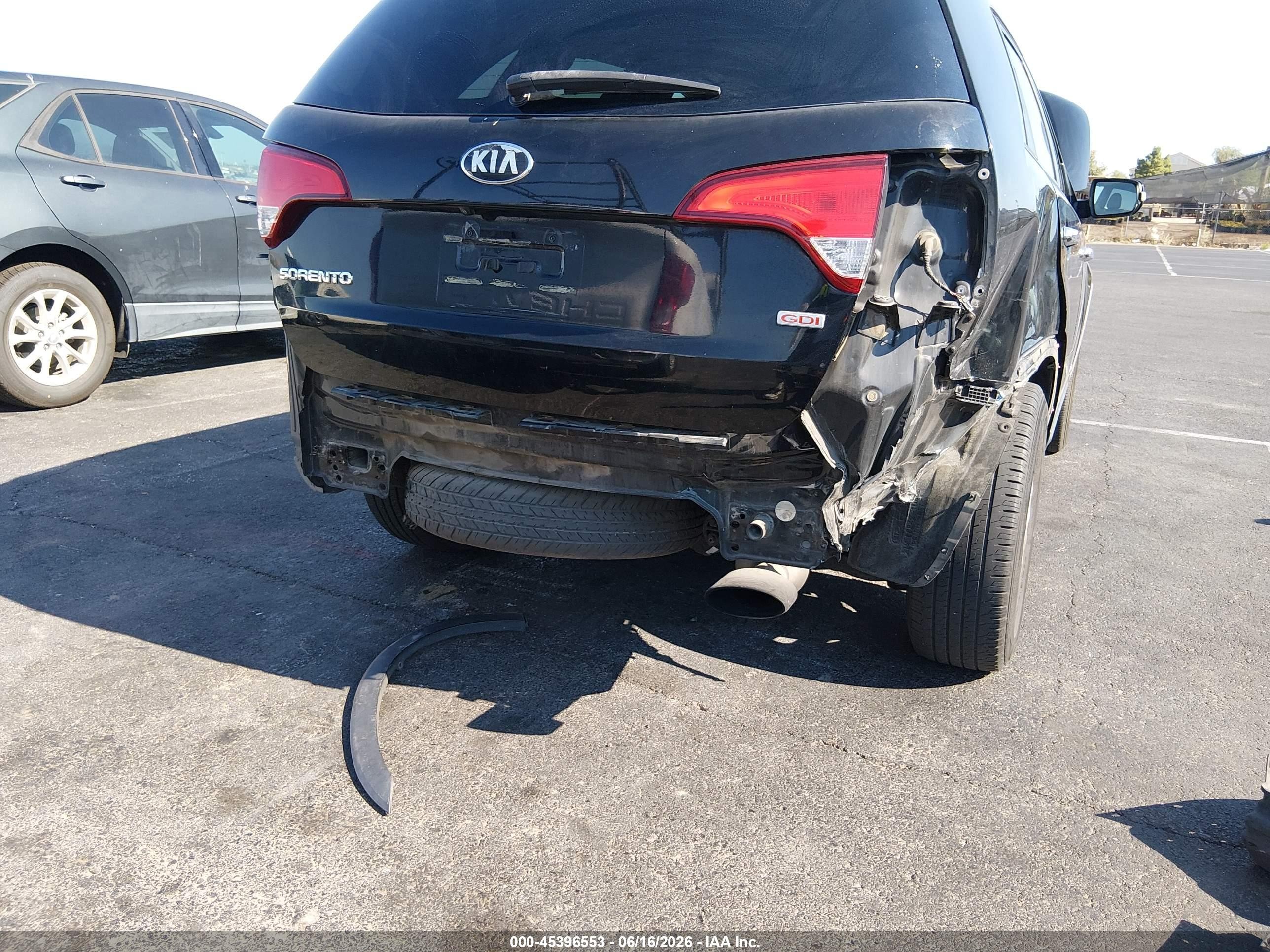 2015 Kia Sorento Lx Black vin: 5XYKTCA62FG594369