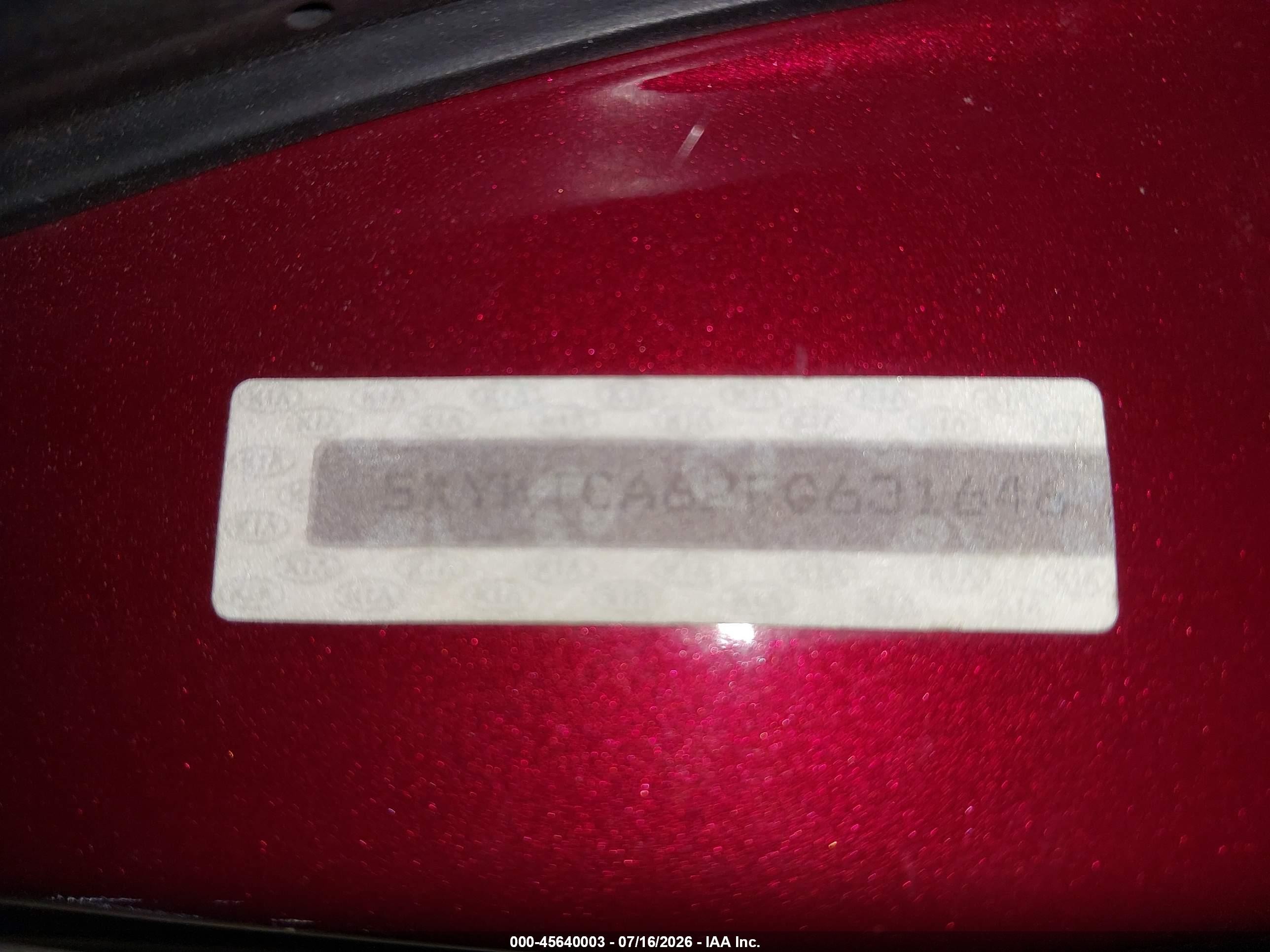 2015 Kia Sorento Lx Red vin: 5XYKTCA62FG631646