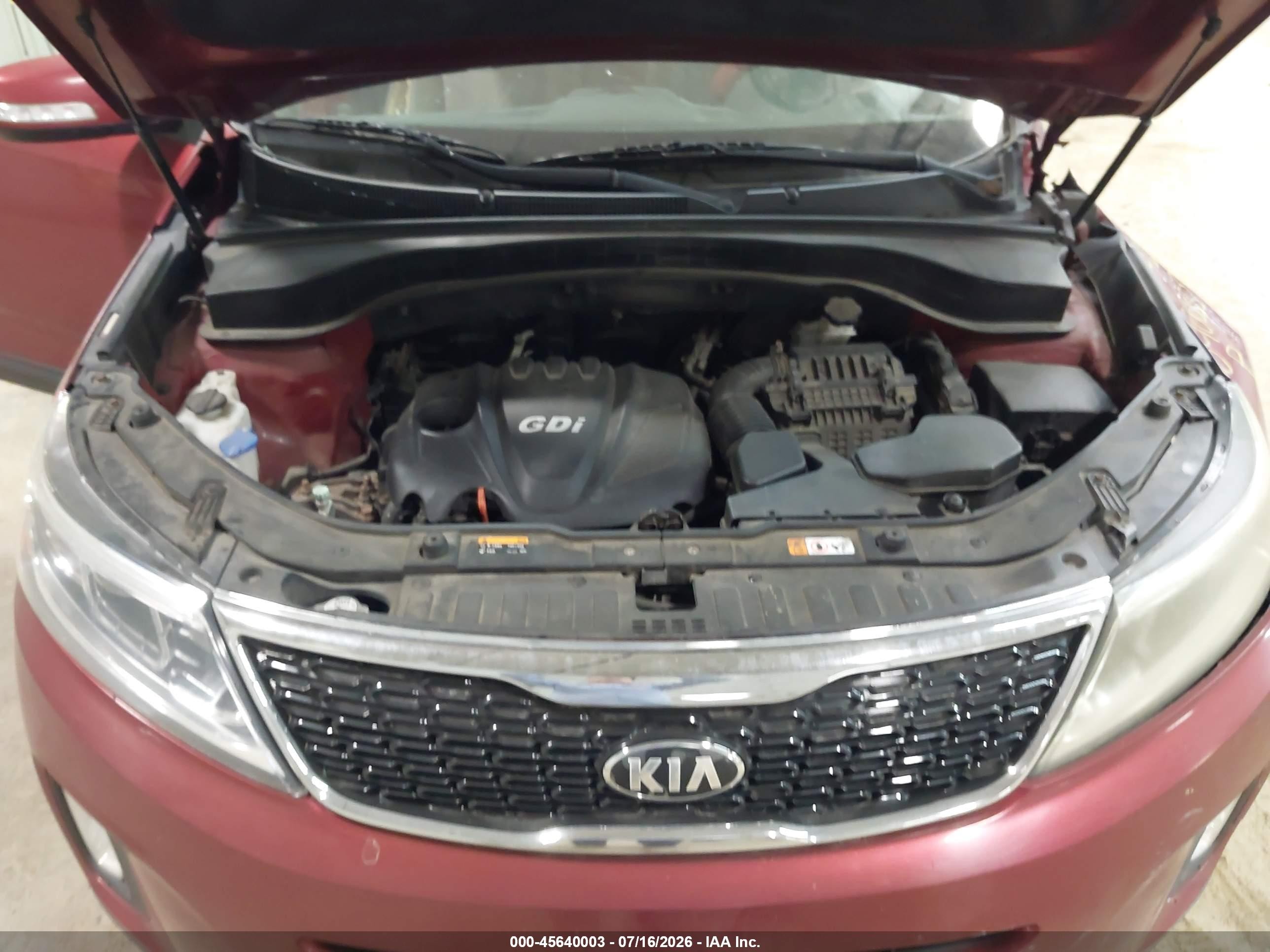 2015 Kia Sorento Lx Red vin: 5XYKTCA62FG631646