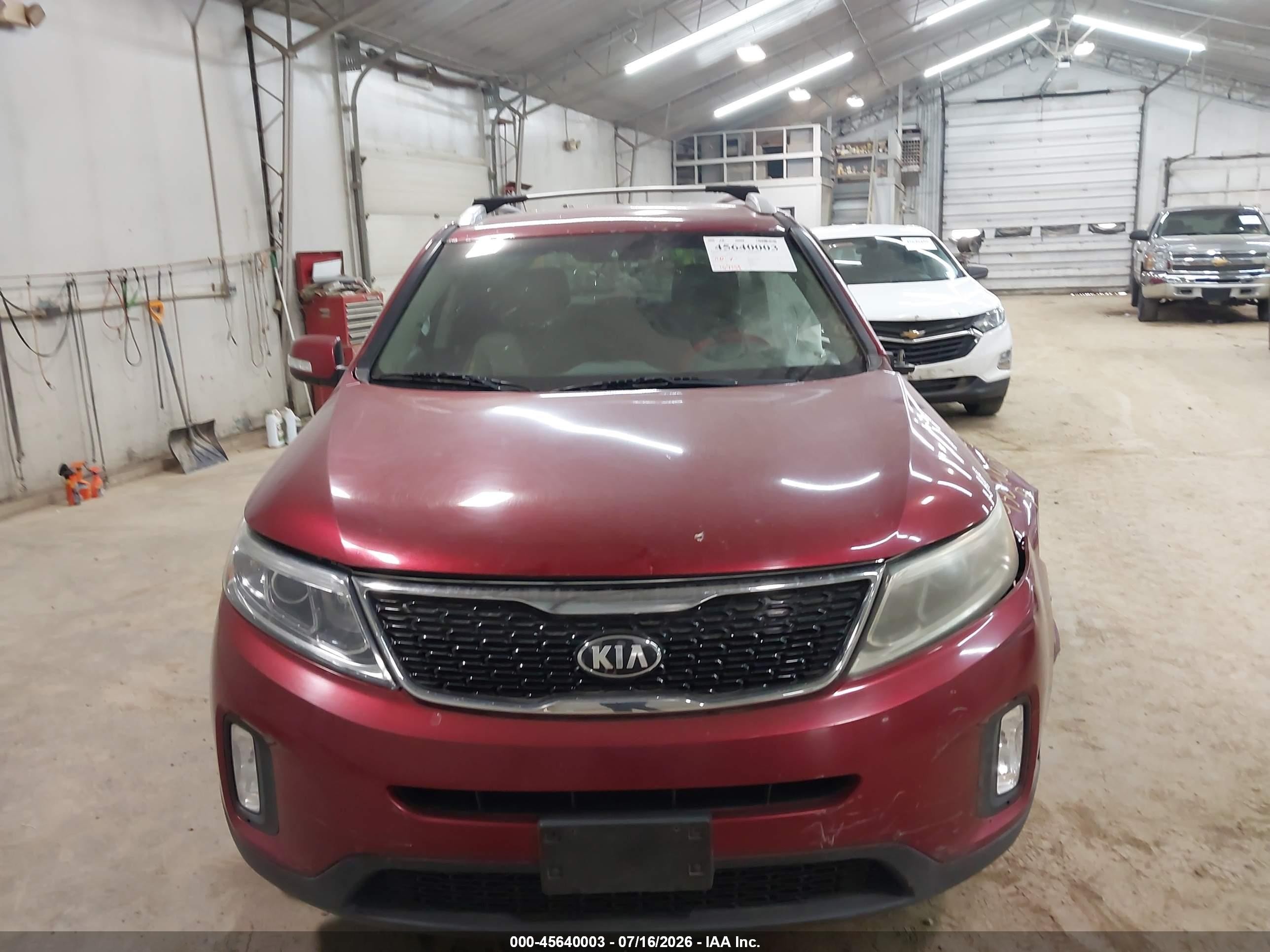 2015 Kia Sorento Lx Red vin: 5XYKTCA62FG631646