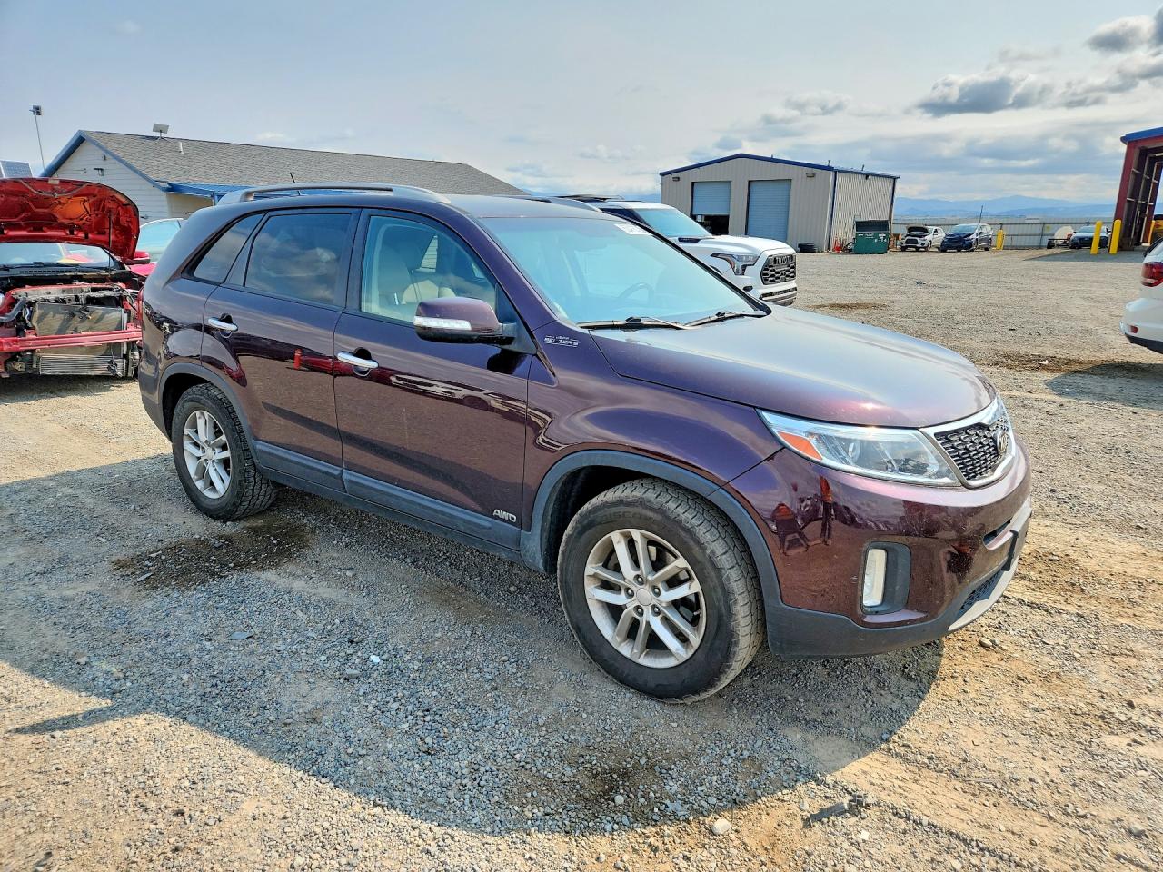 2015 Kia Sorento Lx Maroon vin: 5XYKTCA62FG638810