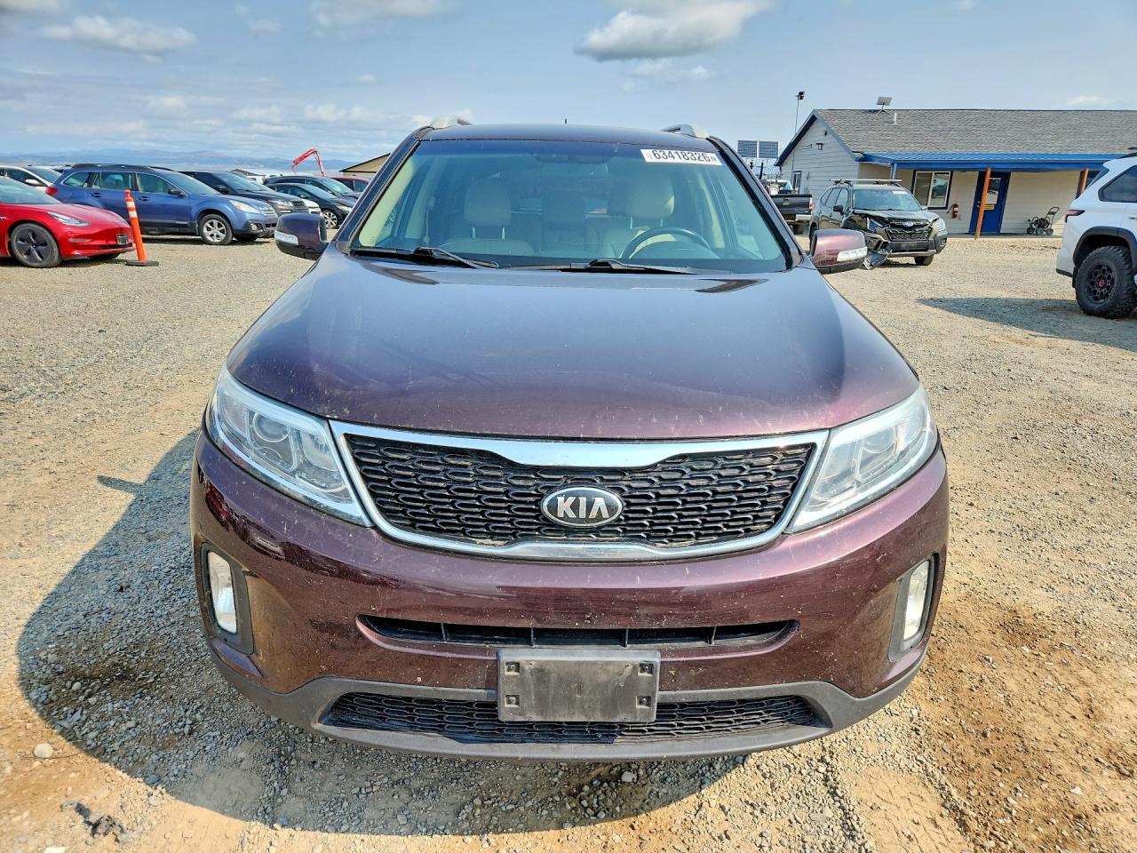 2015 Kia Sorento Lx Maroon vin: 5XYKTCA62FG638810