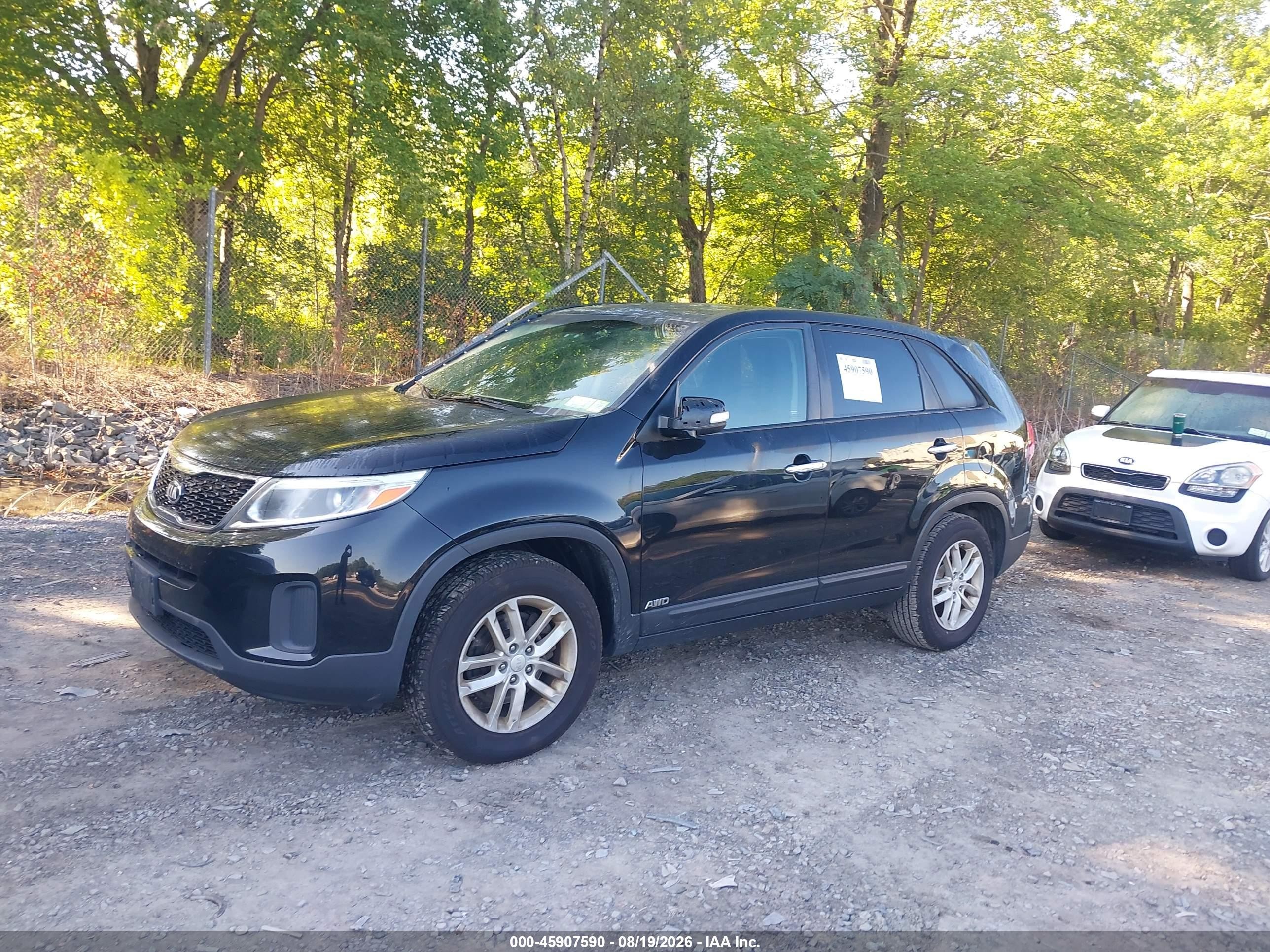 2015 Kia Sorento Lx Black vin: 5XYKTCA62FG650228