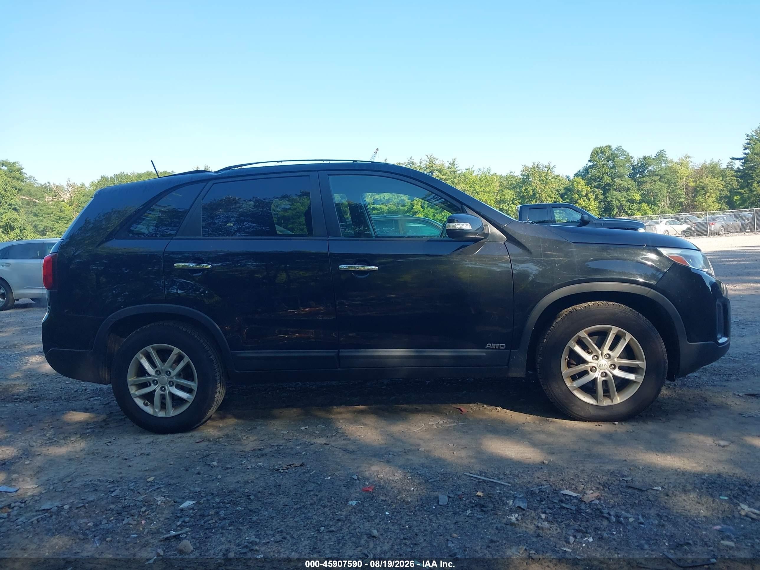 2015 Kia Sorento Lx Black vin: 5XYKTCA62FG650228