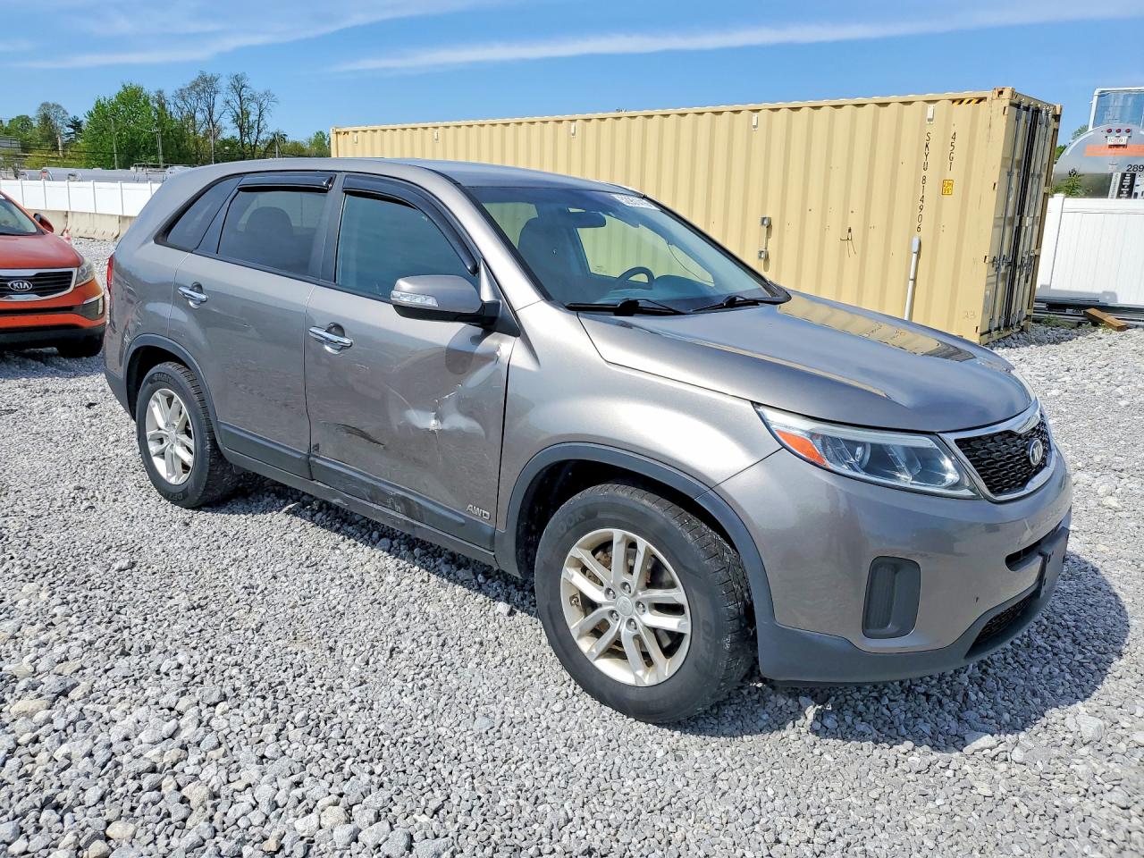 2015 Kia Sorento Lx Gray vin: 5XYKTCA62FG650925