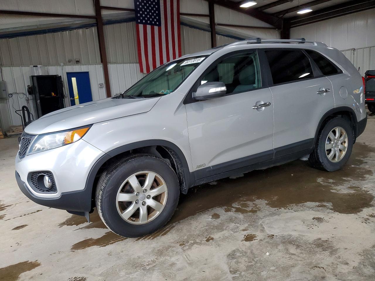2012 Kia Sorento Lx Silver vin: 5XYKTCA63CG256930