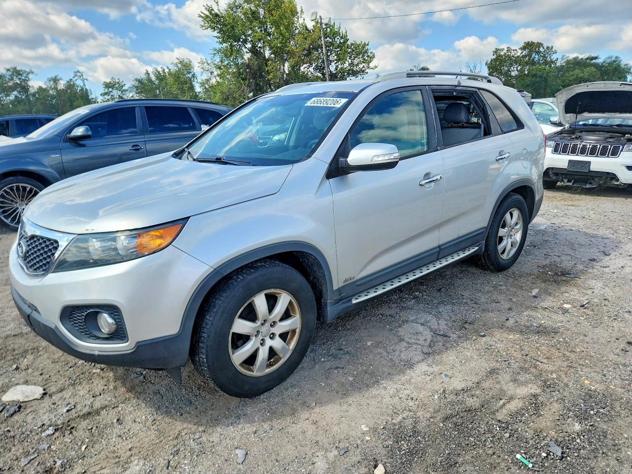 2012 Kia Sorento Lx Серебряный vin: 5XYKTCA63CG297882