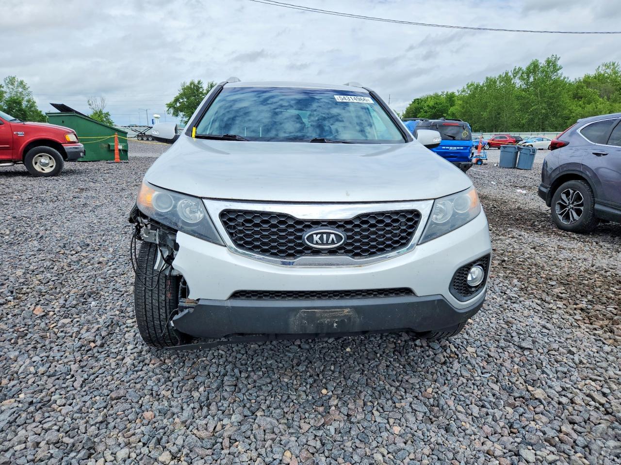 2013 Kia Sorento Lx Silver vin: 5XYKTCA63DG400607