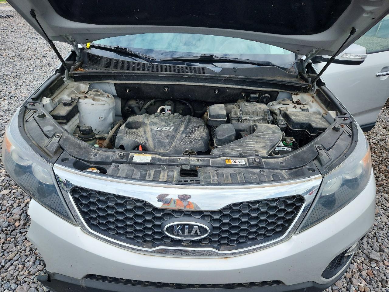 2013 Kia Sorento Lx Silver vin: 5XYKTCA63DG400607