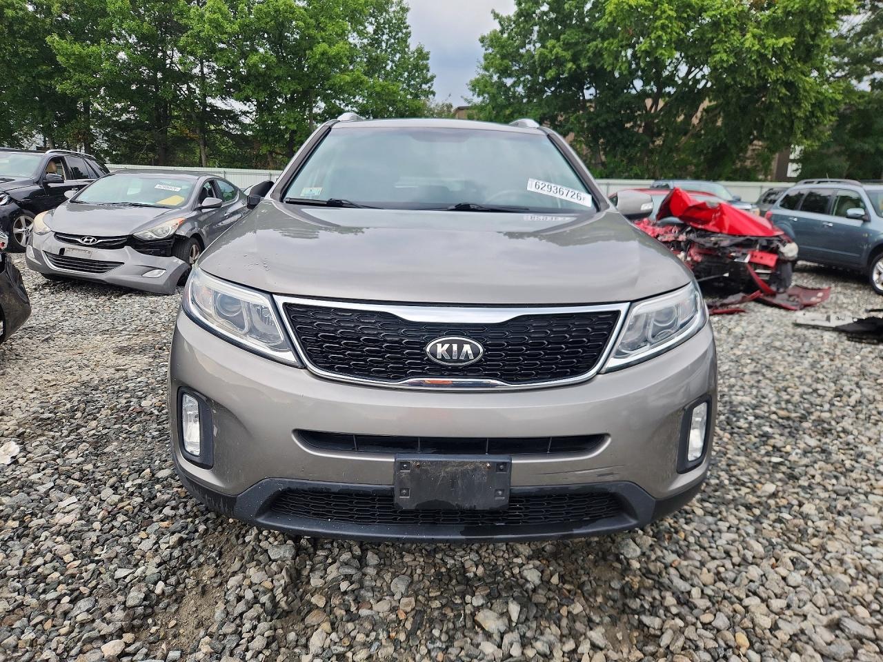 2014 Kia Sorento Lx Gray vin: 5XYKTCA63EG438632