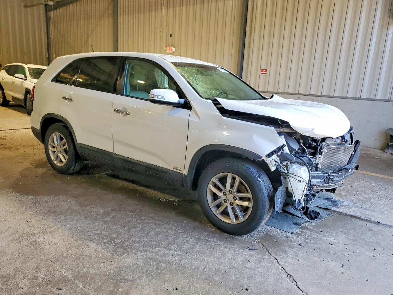 2014 Kia Sorento Lx White vin: 5XYKTCA63EG457598
