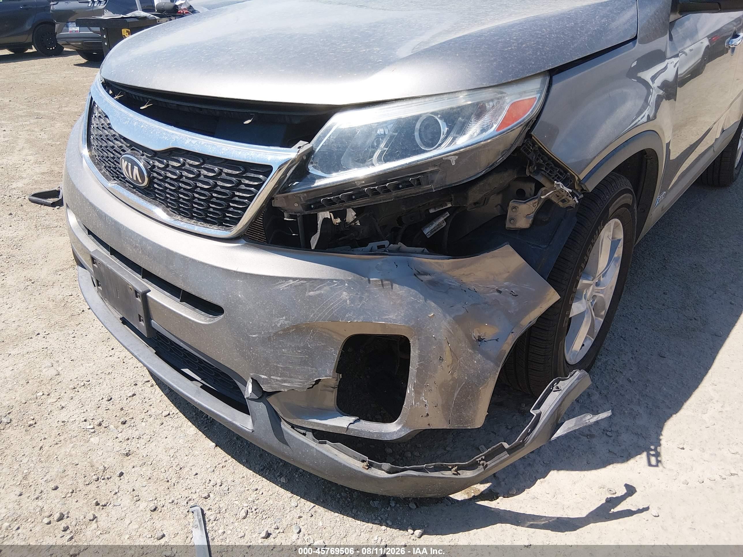 2014 Kia Sorento Lx Gray vin: 5XYKTCA63EG530534