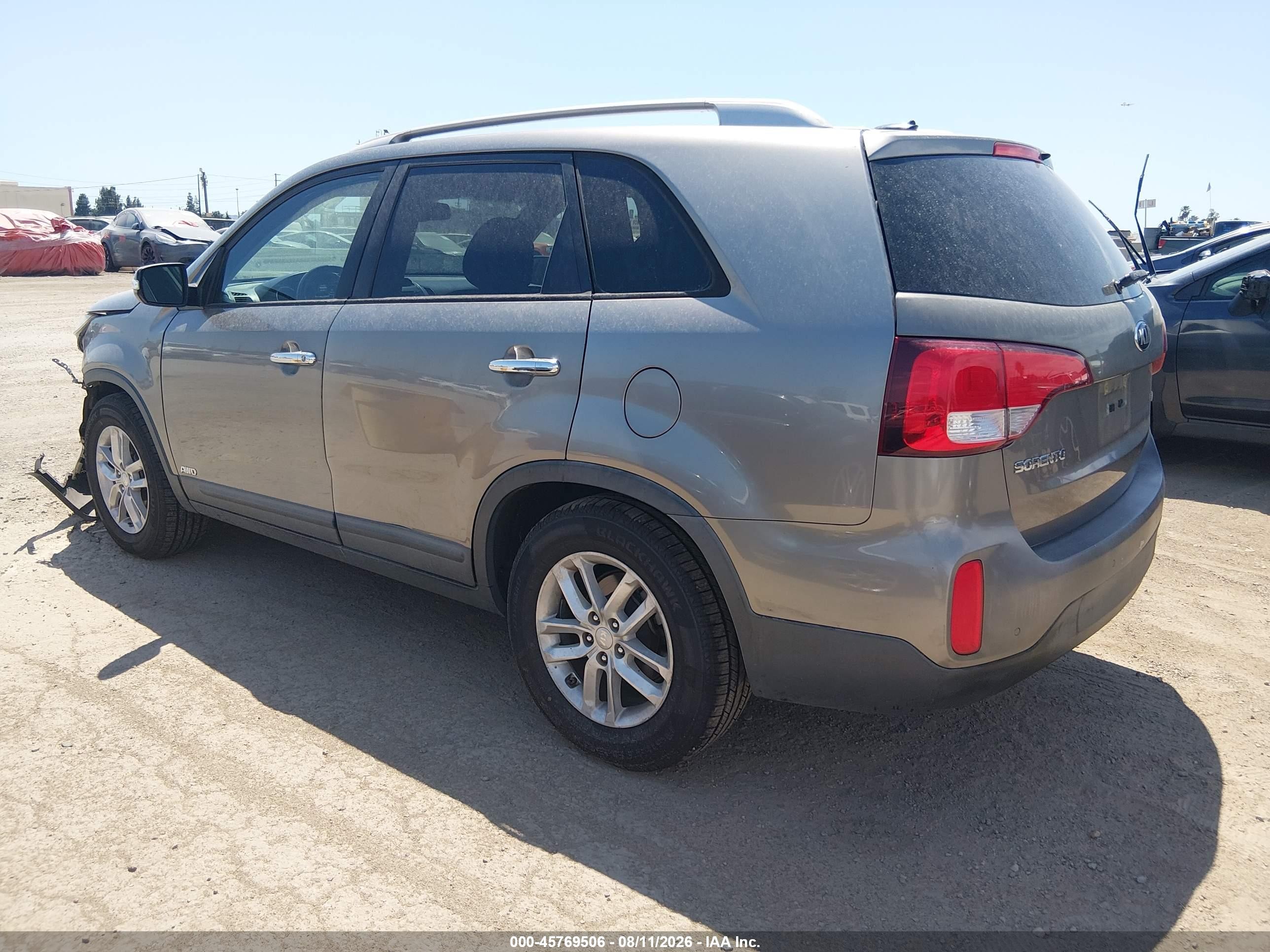 2014 Kia Sorento Lx Gray vin: 5XYKTCA63EG530534