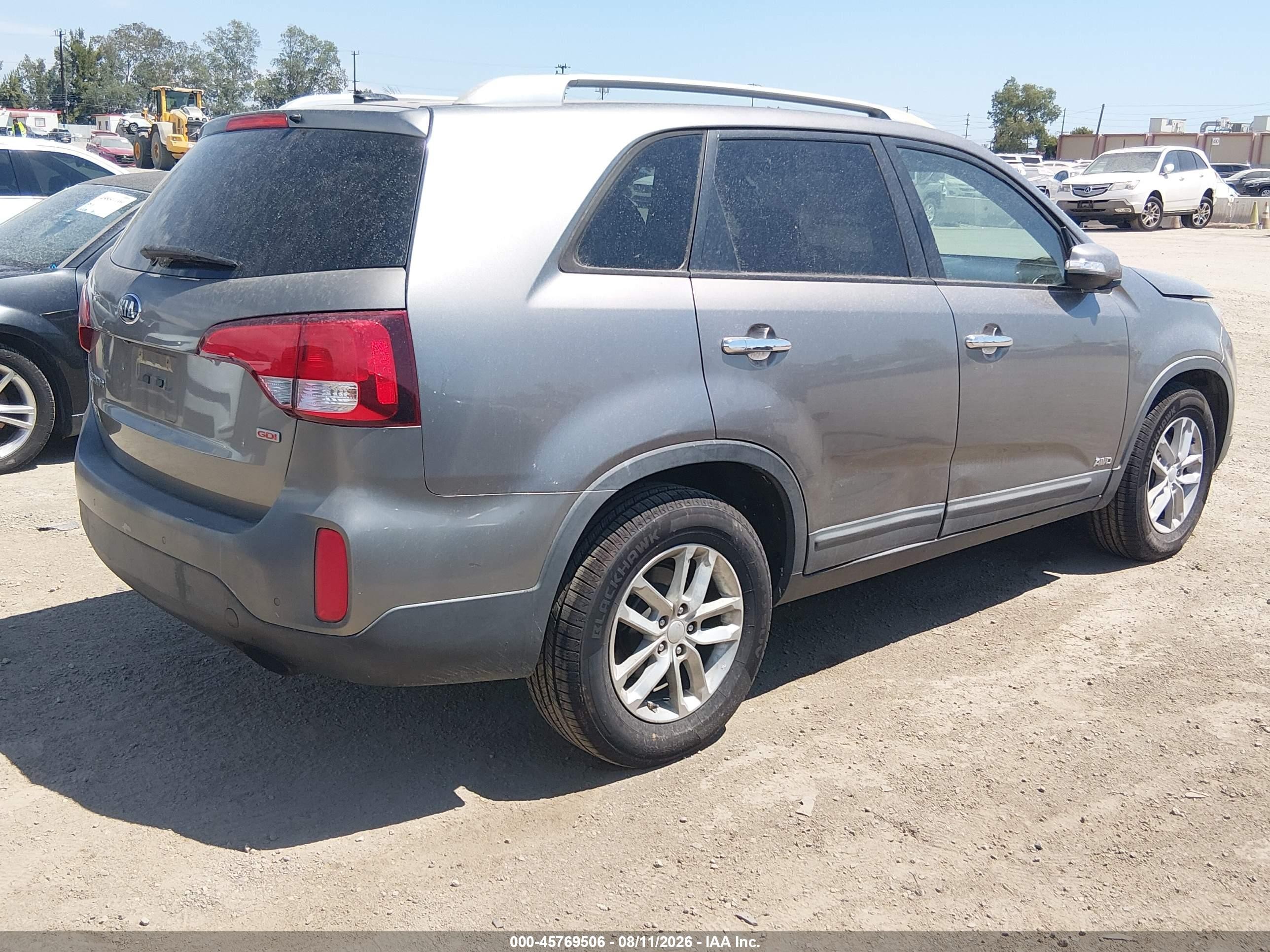 2014 Kia Sorento Lx Gray vin: 5XYKTCA63EG530534