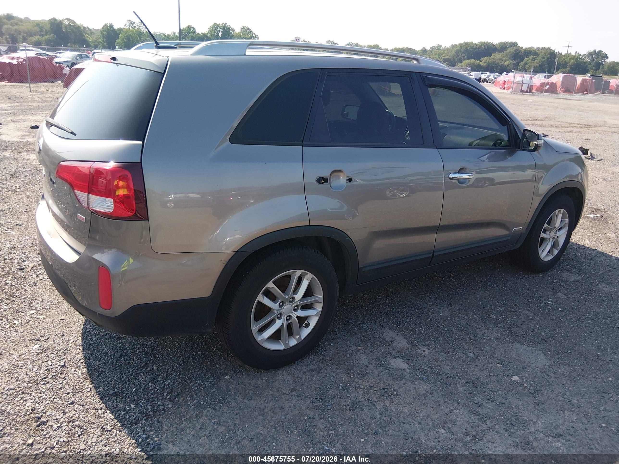 2015 Kia Sorento Lx Gray vin: 5XYKTCA63FG585017