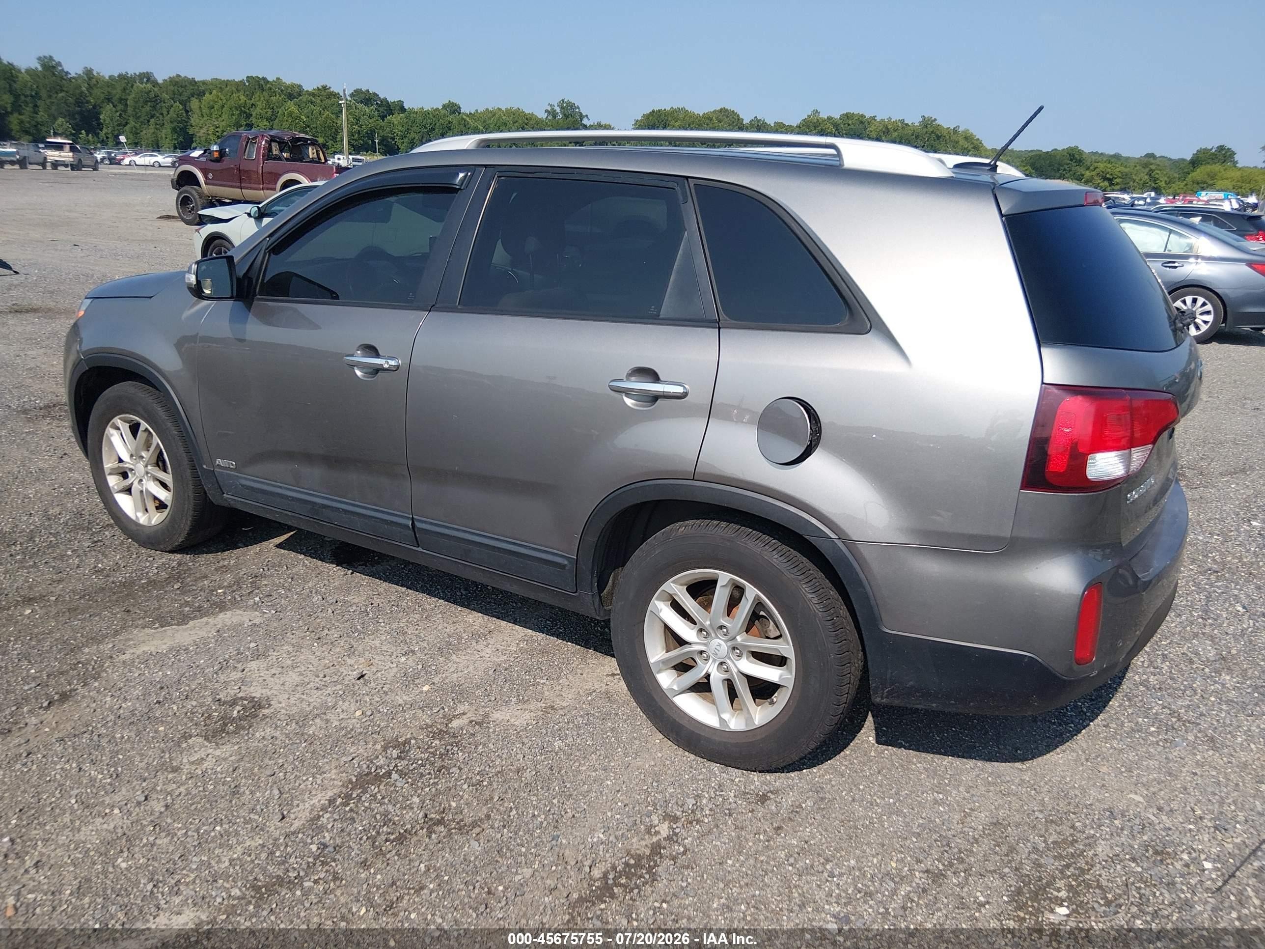 2015 Kia Sorento Lx Gray vin: 5XYKTCA63FG585017