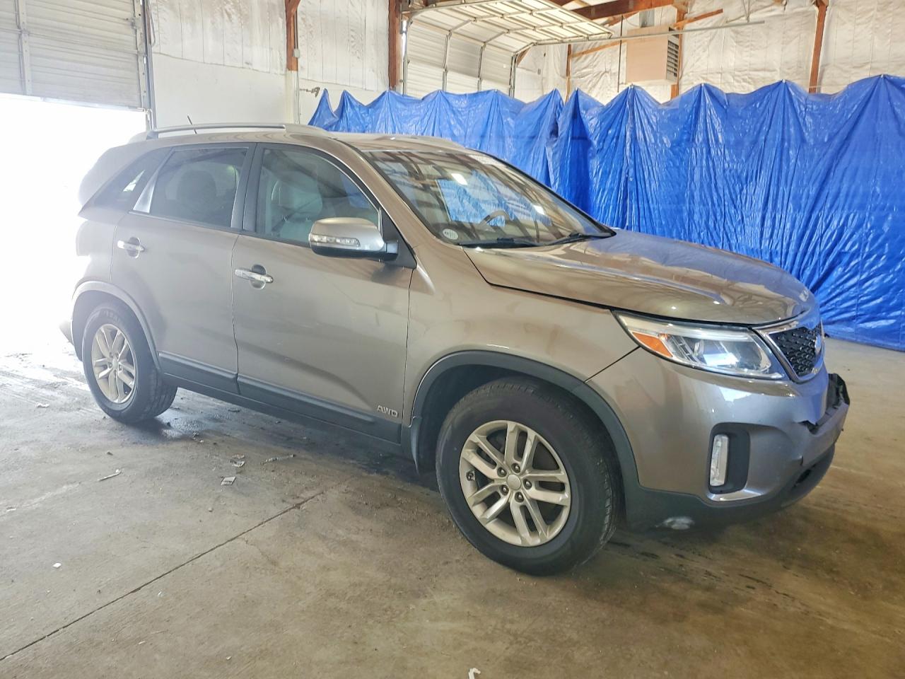 2015 Kia Sorento Lx Gray vin: 5XYKTCA63FG624267