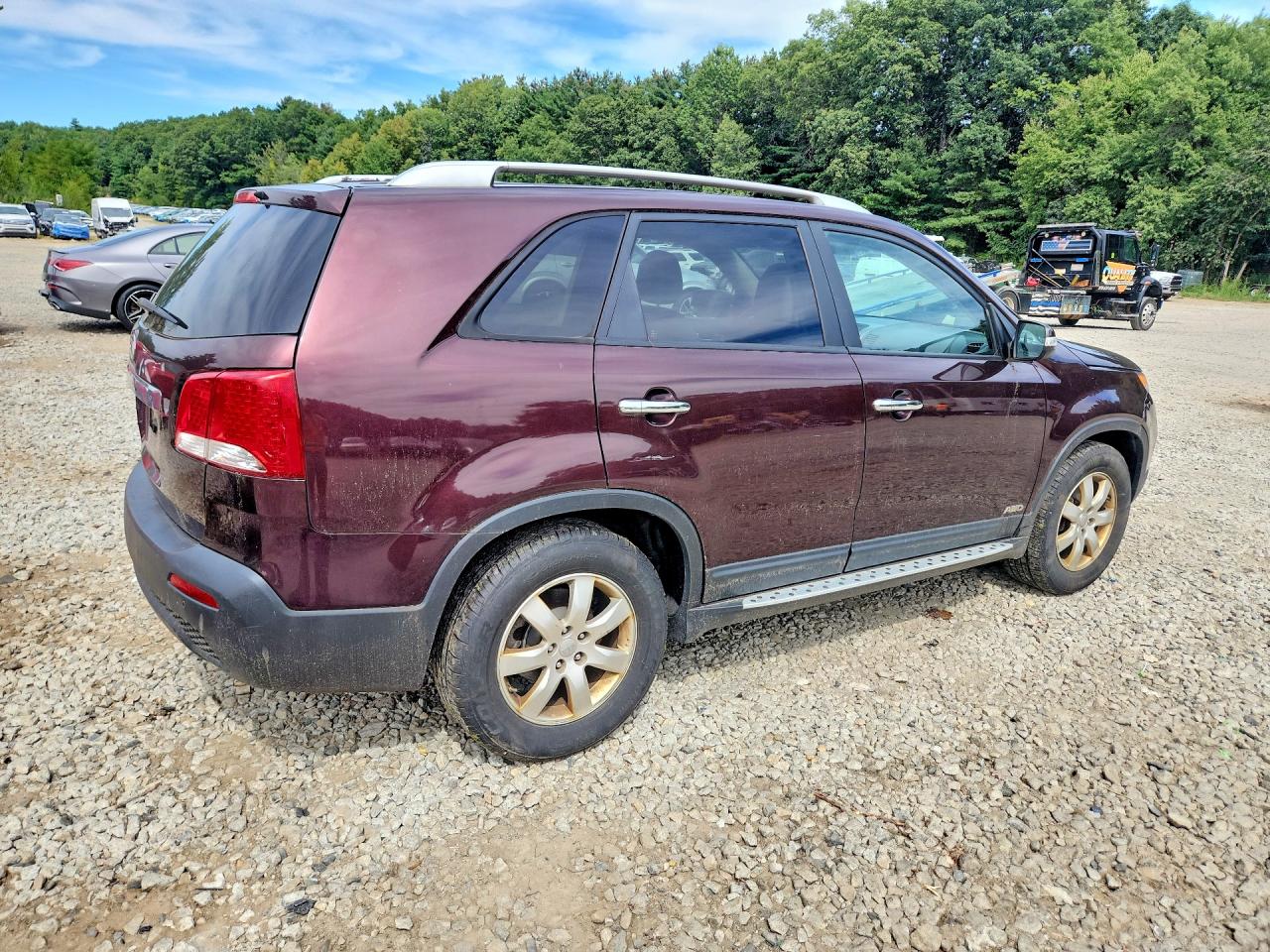 2012 Kia Sorento Lx Maroon vin: 5XYKTCA64CG278287