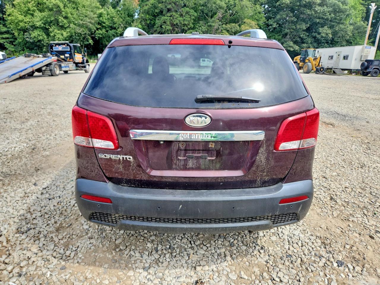 2012 Kia Sorento Lx Maroon vin: 5XYKTCA64CG278287