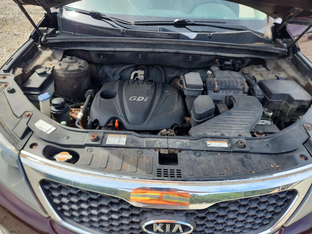 2012 Kia Sorento Lx Maroon vin: 5XYKTCA64CG278287