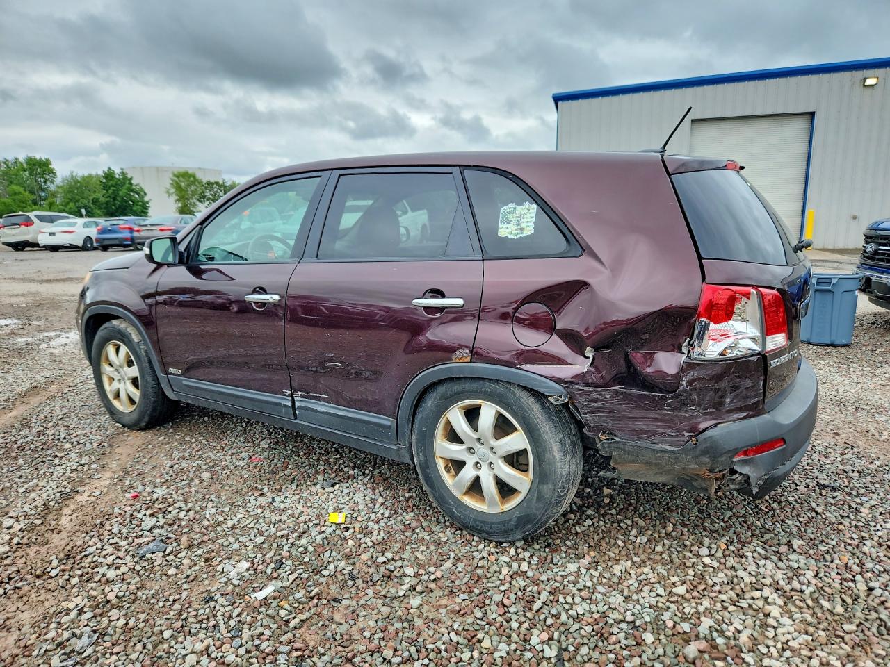 2013 Kia Sorento Lx Burgundy vin: 5XYKTCA64DG311726