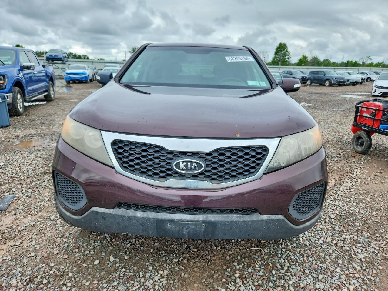 2013 Kia Sorento Lx Burgundy vin: 5XYKTCA64DG311726
